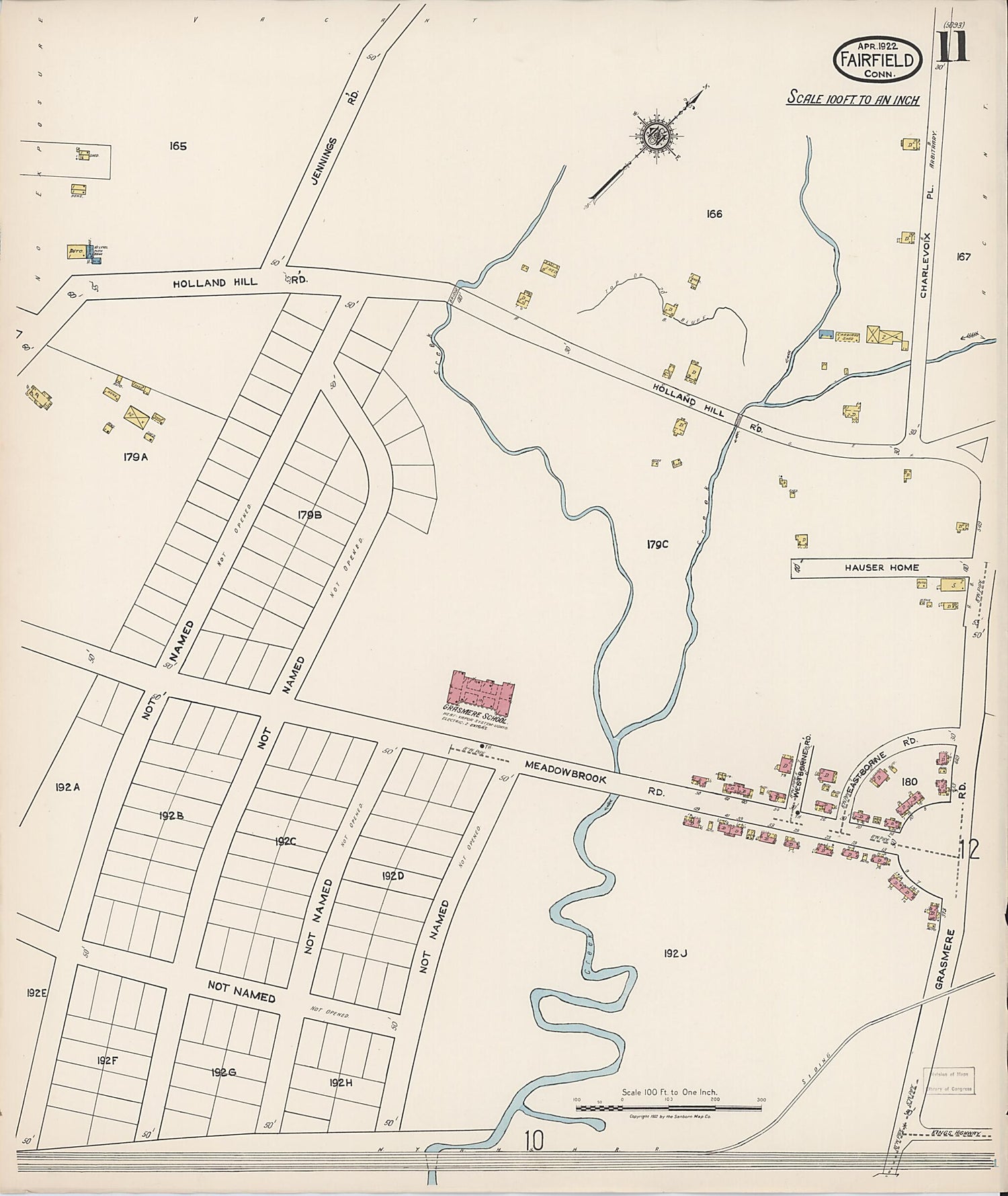 This old map of Fairfield, Fairfield County, Connecticut was created by Sanborn Map Company in 1922