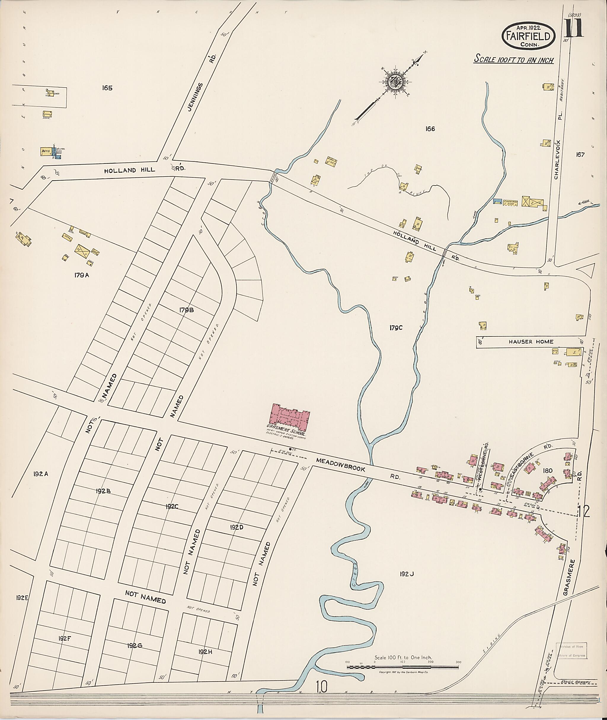 This old map of Fairfield, Fairfield County, Connecticut was created by Sanborn Map Company in 1922