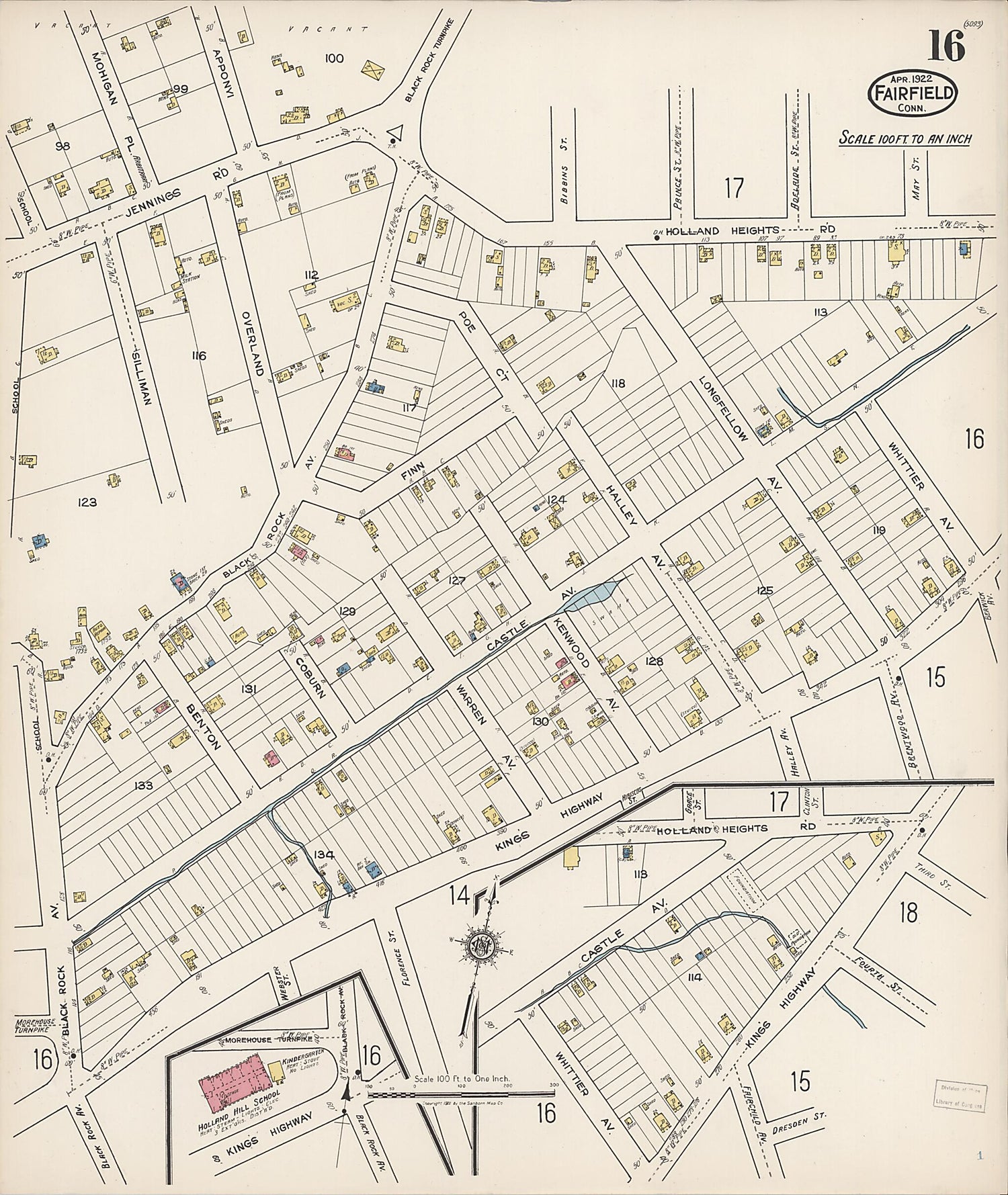 This old map of Fairfield, Fairfield County, Connecticut was created by Sanborn Map Company in 1922