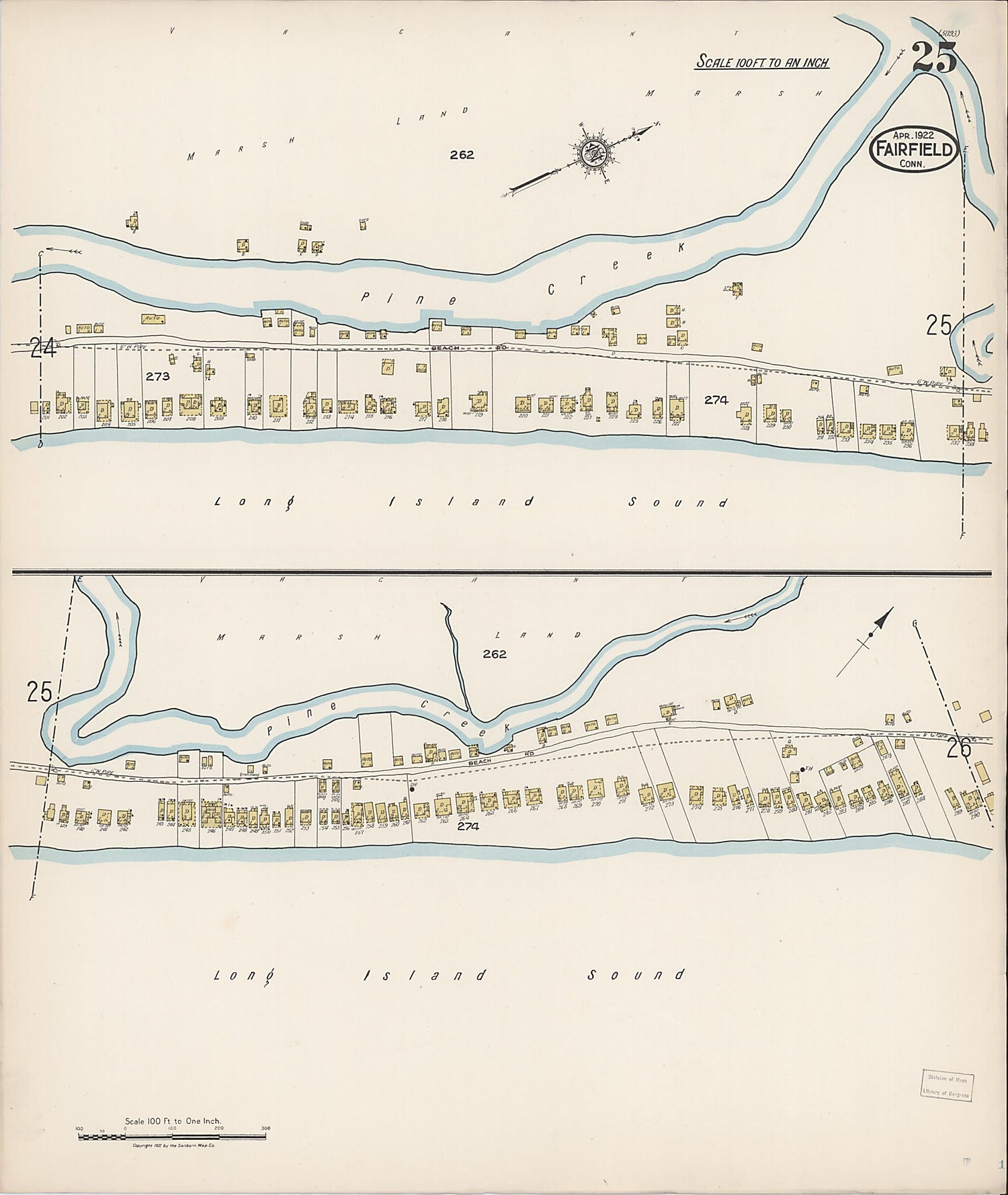 This old map of Fairfield, Fairfield County, Connecticut was created by Sanborn Map Company in 1922