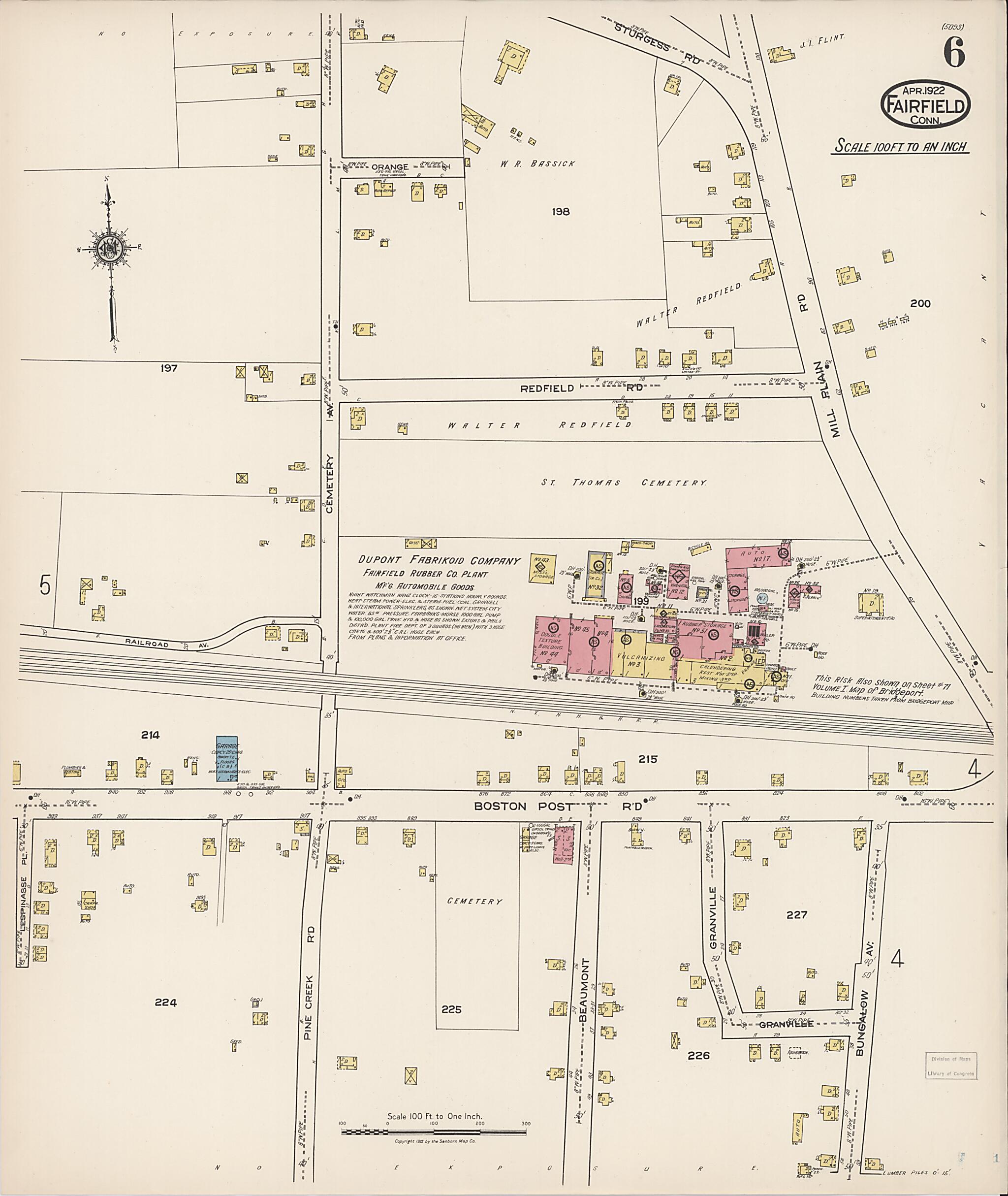 This old map of Fairfield, Fairfield County, Connecticut was created by Sanborn Map Company in 1922