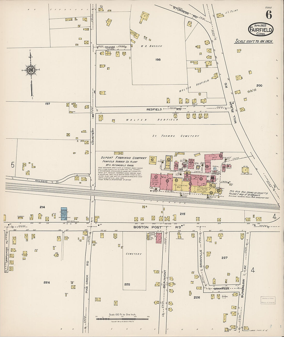 This old map of Fairfield, Fairfield County, Connecticut was created by Sanborn Map Company in 1922