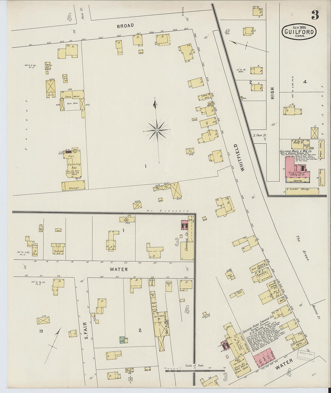 This old map of Guilford, New Haven County, Connecticut was created by Sanborn Map Company in 1895