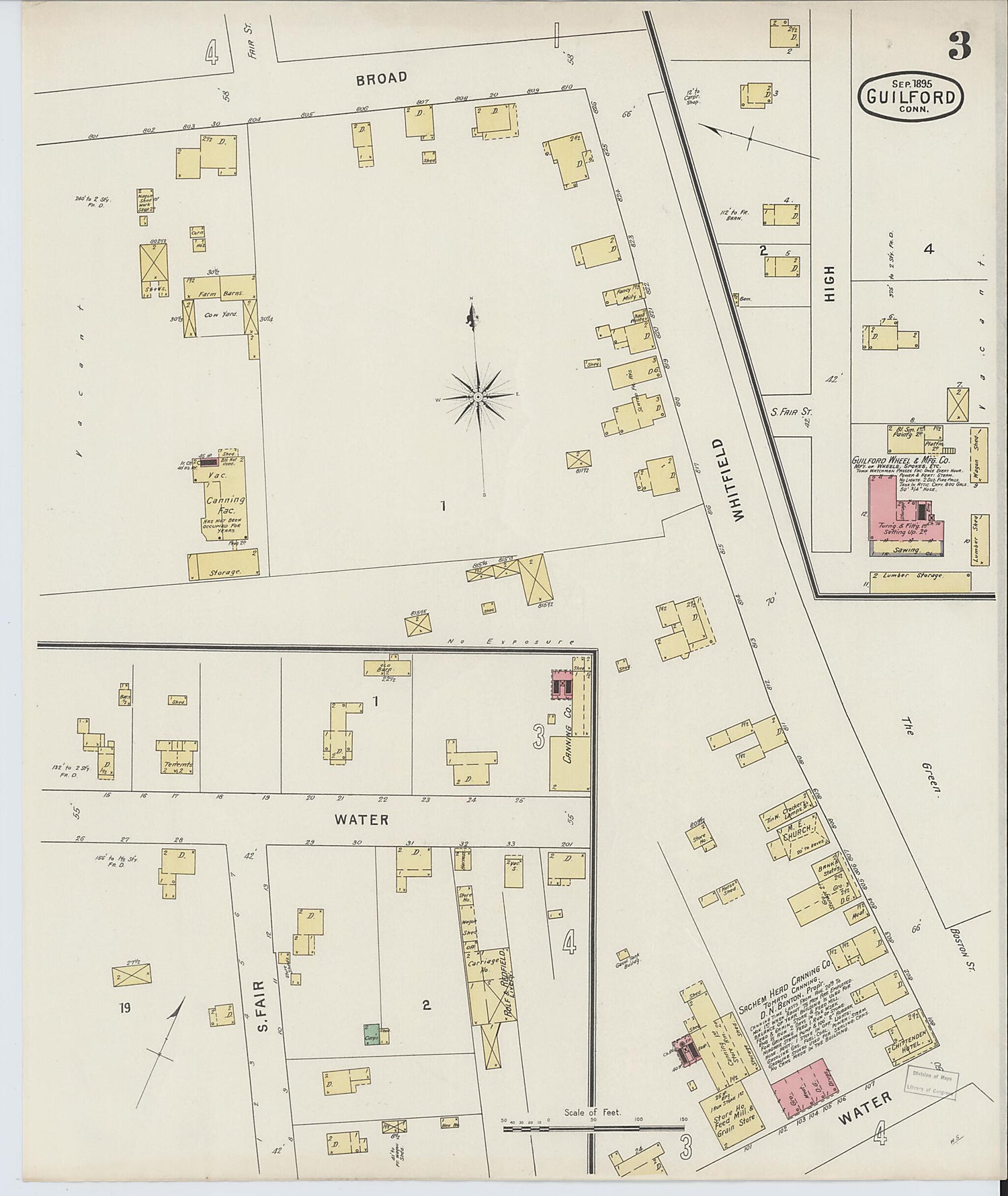 This old map of Guilford, New Haven County, Connecticut was created by Sanborn Map Company in 1895