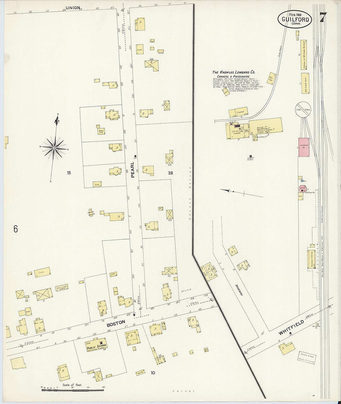 This old map of Guilford, New Haven County, Connecticut was created by Sanborn Map Company in 1908