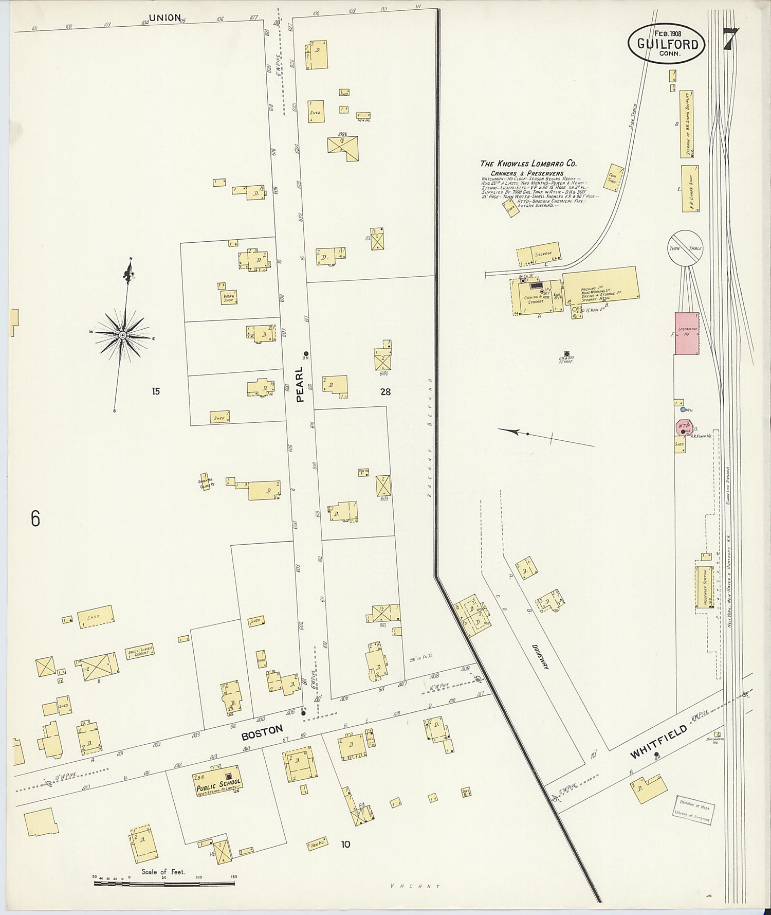 This old map of Guilford, New Haven County, Connecticut was created by Sanborn Map Company in 1908