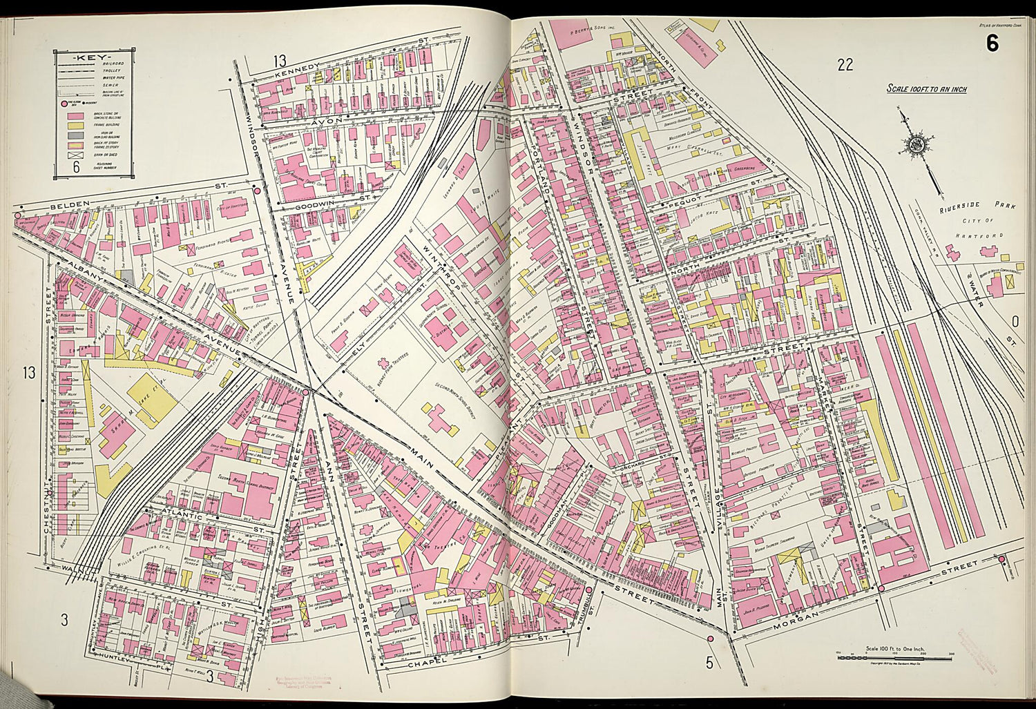 This old map of West Hartford, Hartford County, Connecticut was created by Sanborn Map Company in 1917