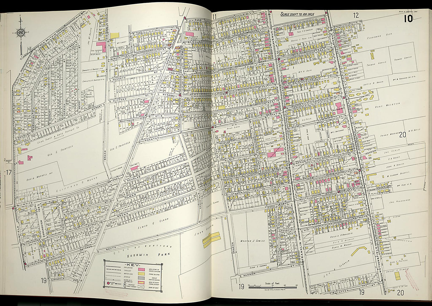 This old map of West Hartford, Hartford County, Connecticut was created by Sanborn Map Company in 1917