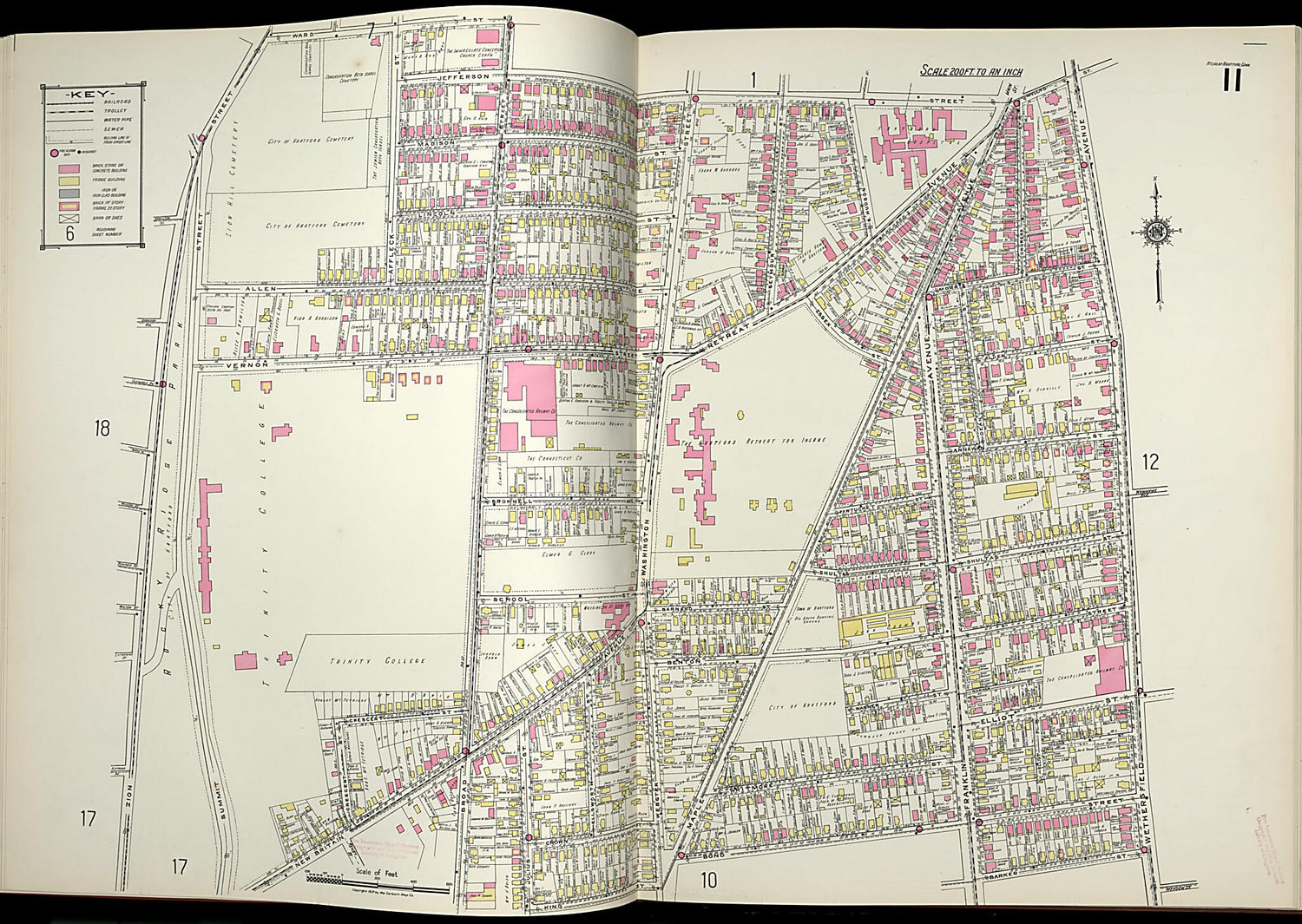 This old map of West Hartford, Hartford County, Connecticut was created by Sanborn Map Company in 1917