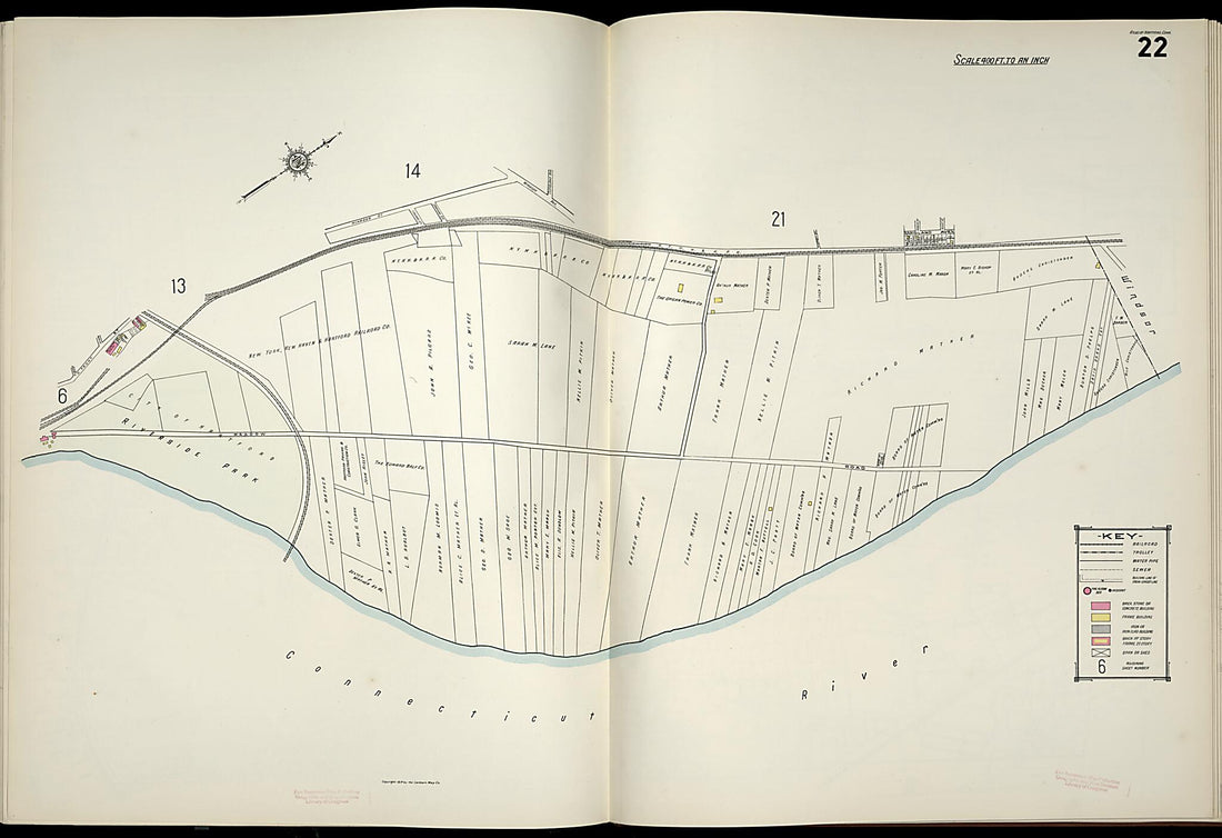 This old map of West Hartford, Hartford County, Connecticut was created by Sanborn Map Company in 1917