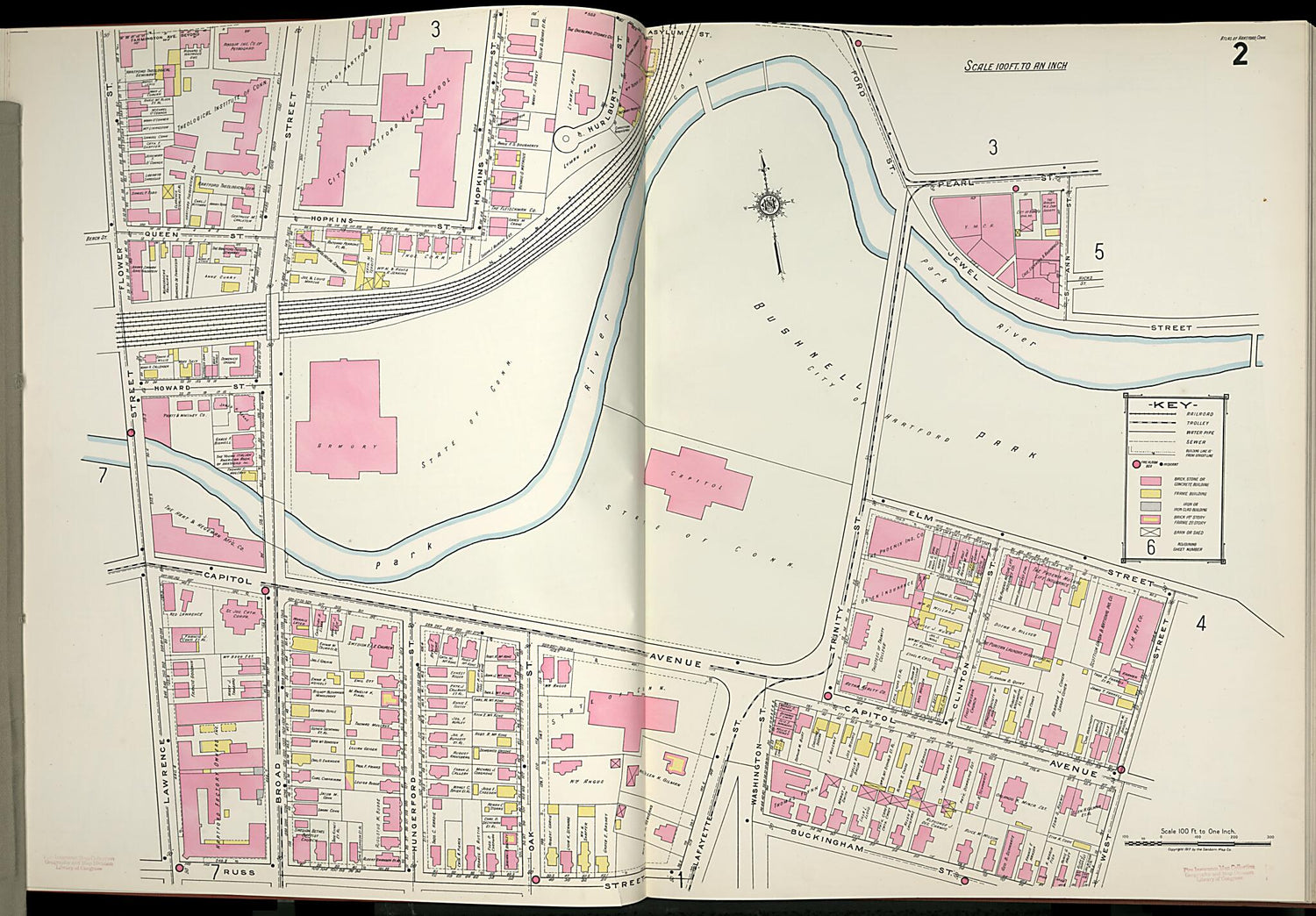 This old map of West Hartford, Hartford County, Connecticut was created by Sanborn Map Company in 1917