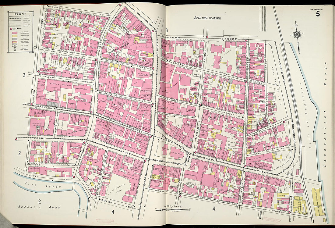 This old map of West Hartford, Hartford County, Connecticut was created by Sanborn Map Company in 1917