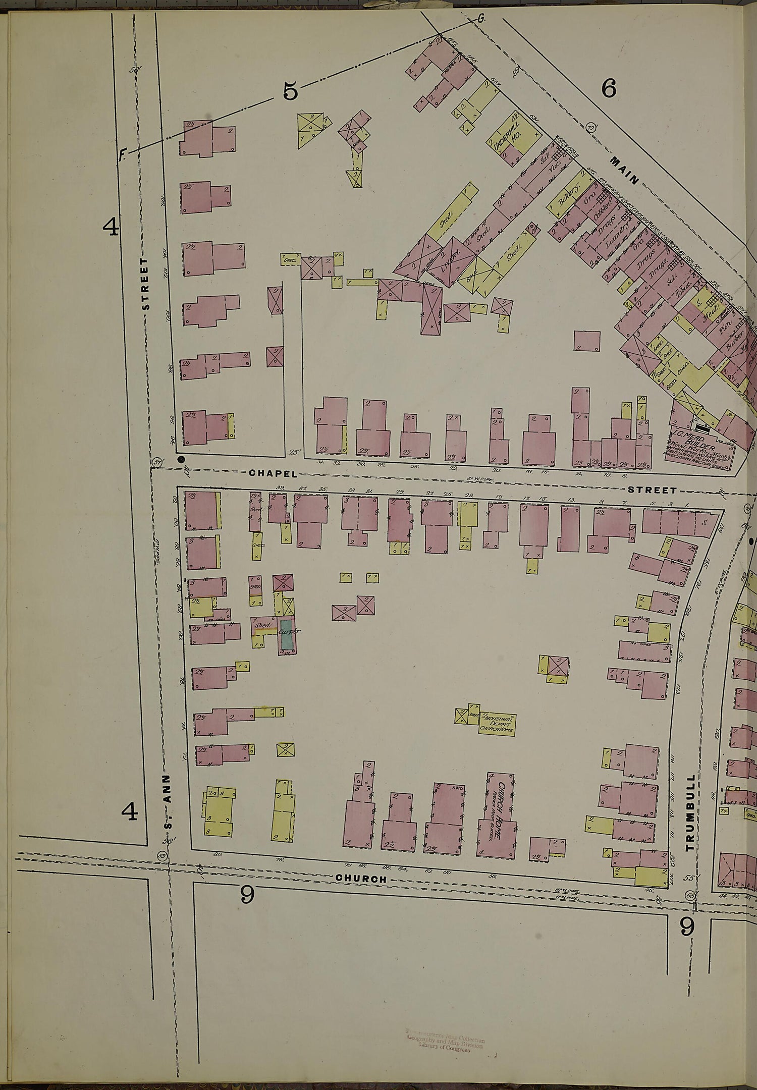 This old map of Hartford, Hartford County, Connecticut was created by Sanborn Map Company in 1885