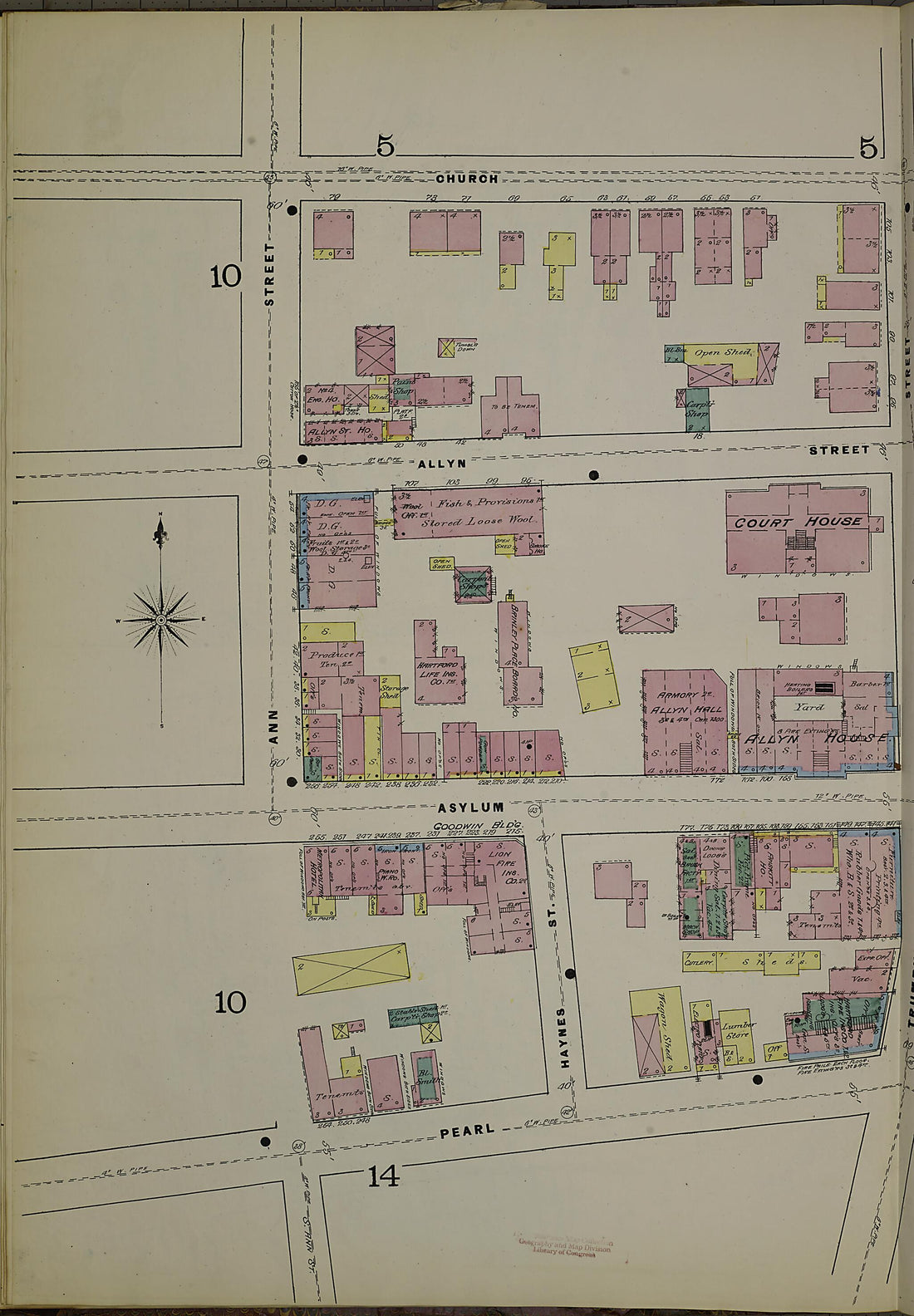 This old map of Hartford, Hartford County, Connecticut was created by Sanborn Map Company in 1885