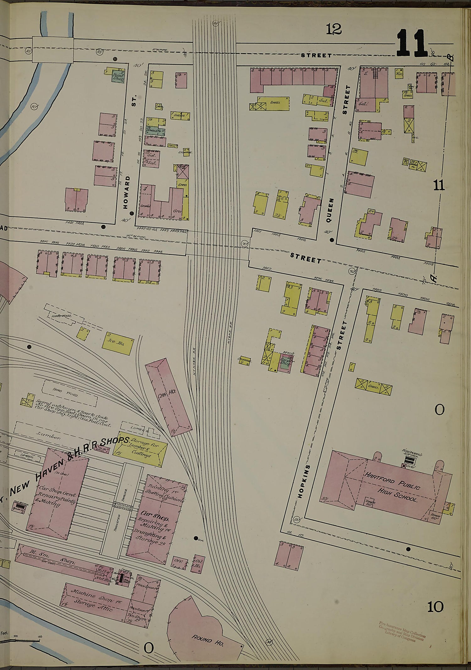 This old map of Hartford, Hartford County, Connecticut was created by Sanborn Map Company in 1885