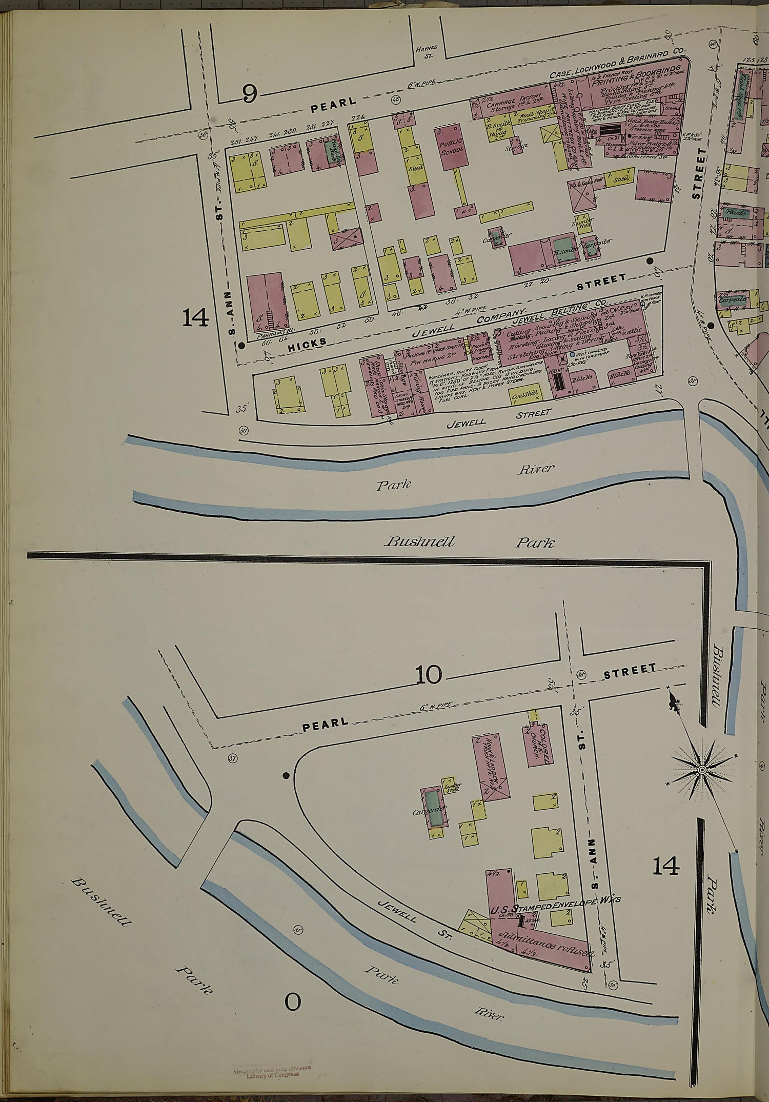 This old map of Hartford, Hartford County, Connecticut was created by Sanborn Map Company in 1885