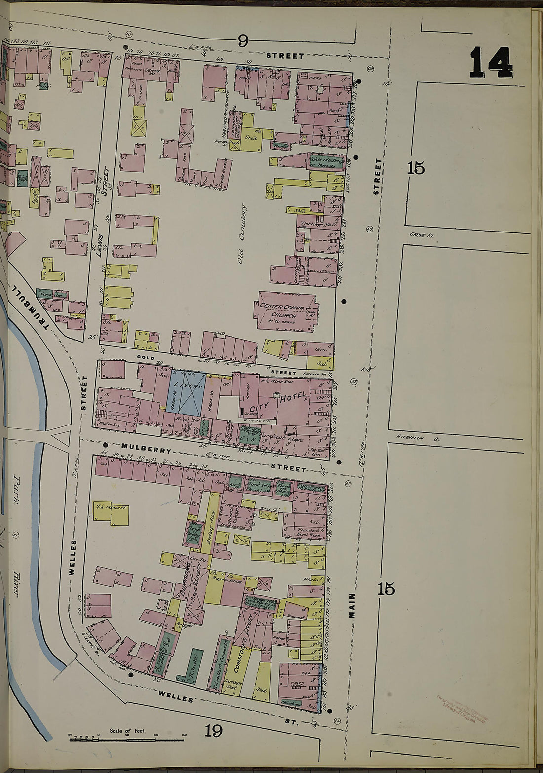 This old map of Hartford, Hartford County, Connecticut was created by Sanborn Map Company in 1885