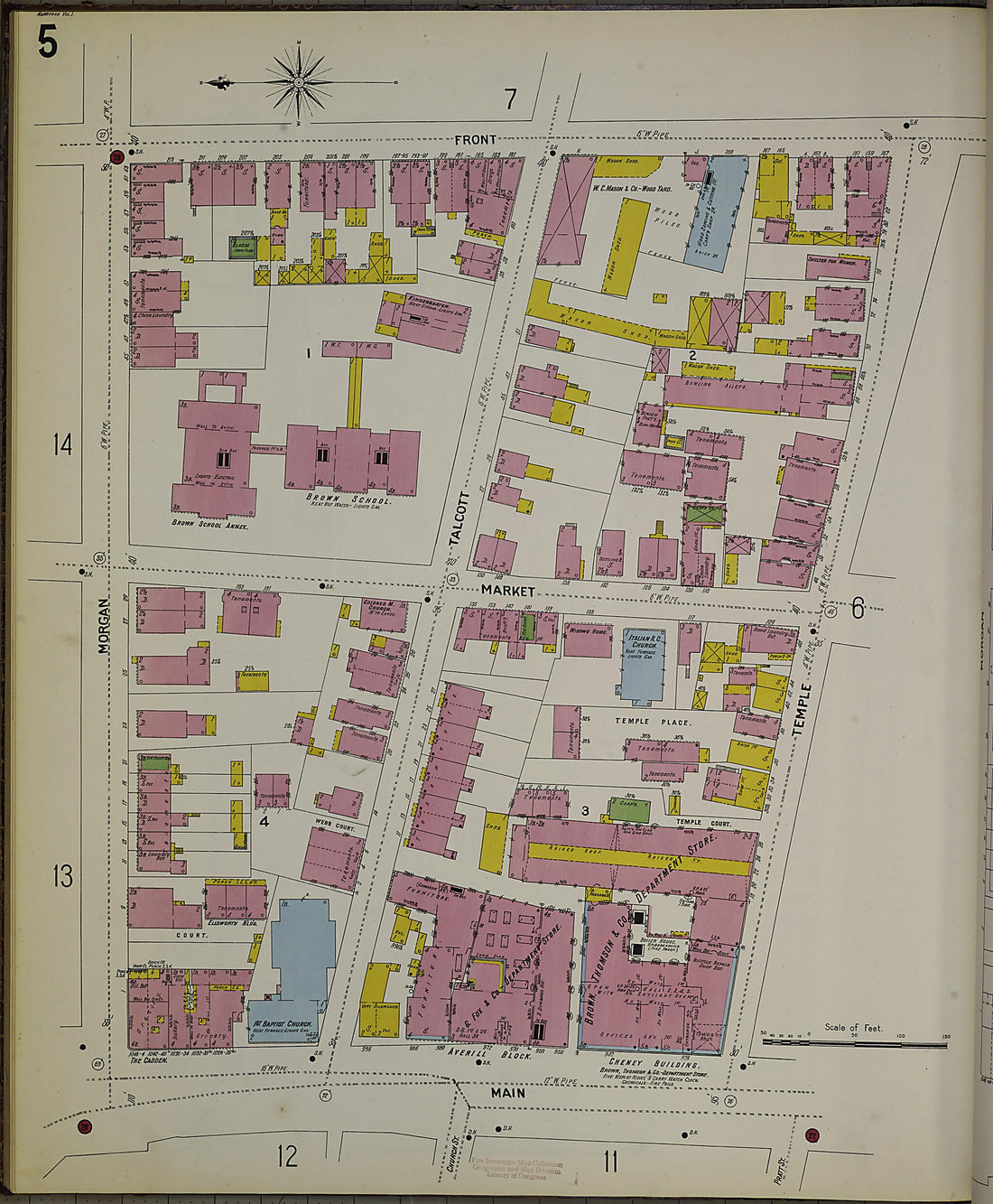 This old map of Hartford, Hartford County, Connecticut was created by Sanborn Map Company in 1900