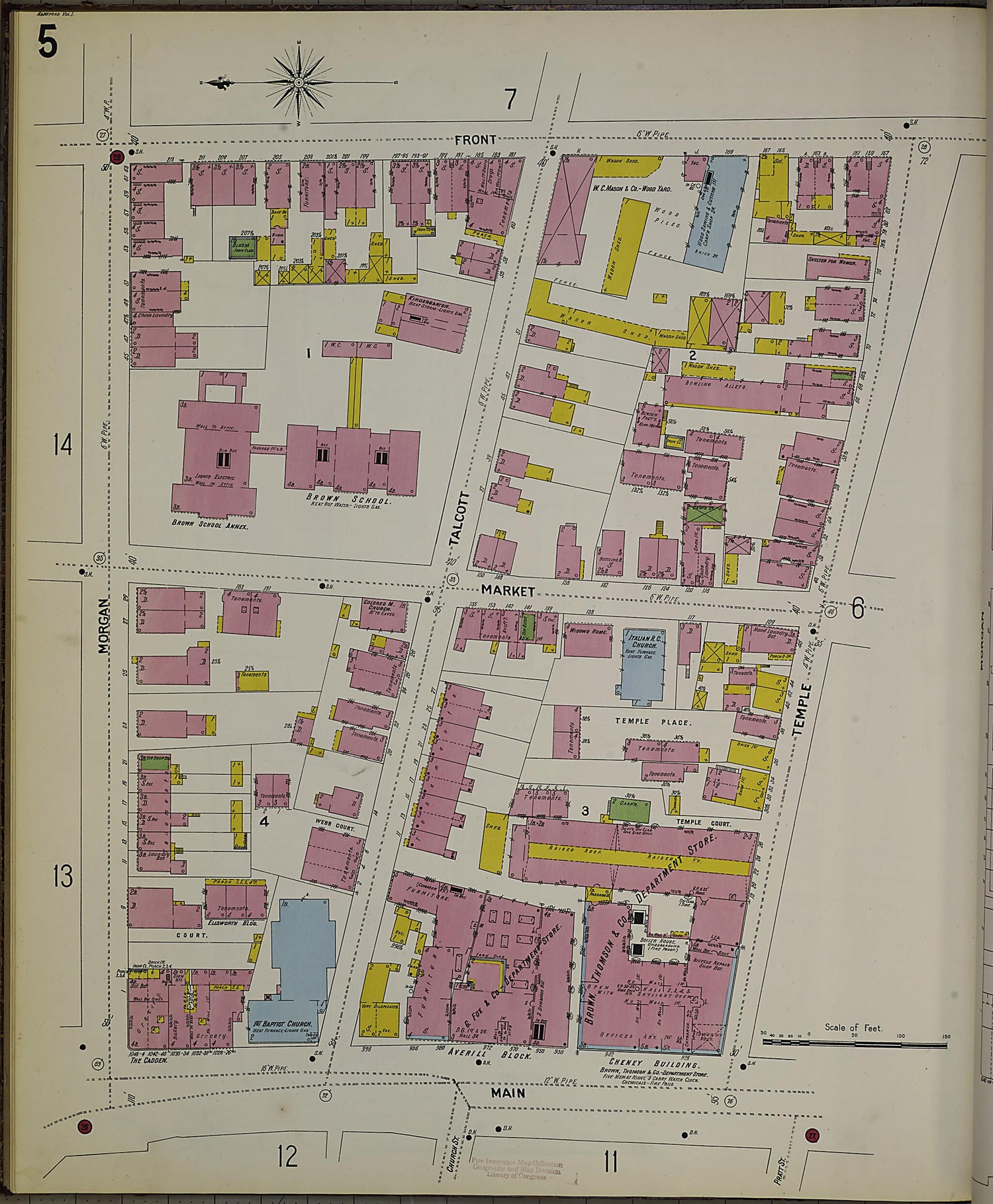 This old map of Hartford, Hartford County, Connecticut was created by Sanborn Map Company in 1900