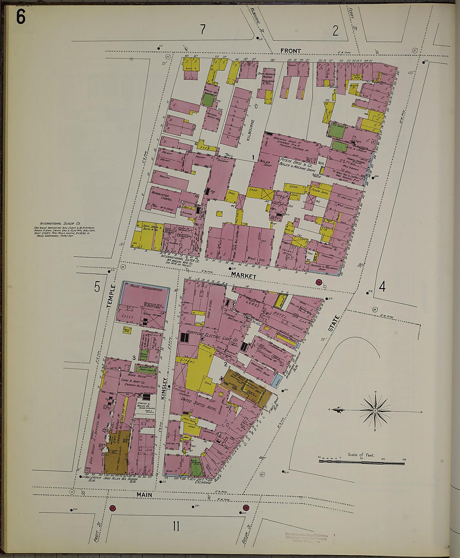 This old map of Hartford, Hartford County, Connecticut was created by Sanborn Map Company in 1900