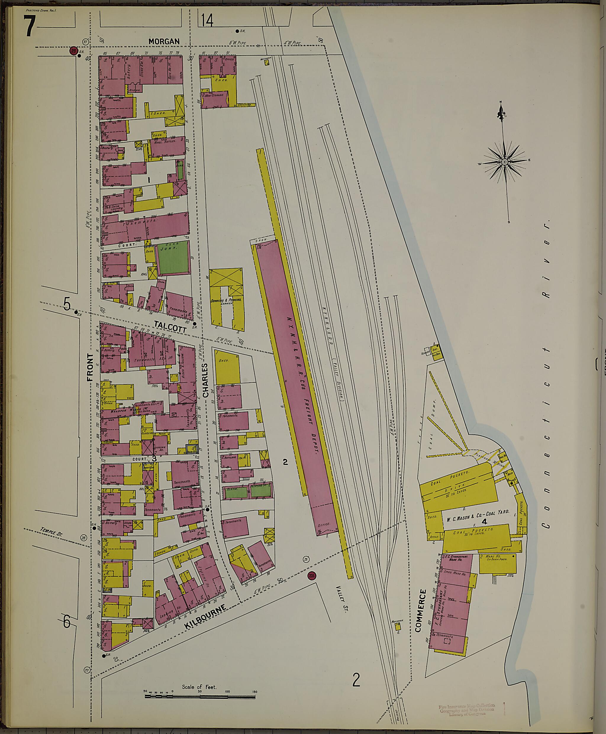 This old map of Hartford, Hartford County, Connecticut was created by Sanborn Map Company in 1900