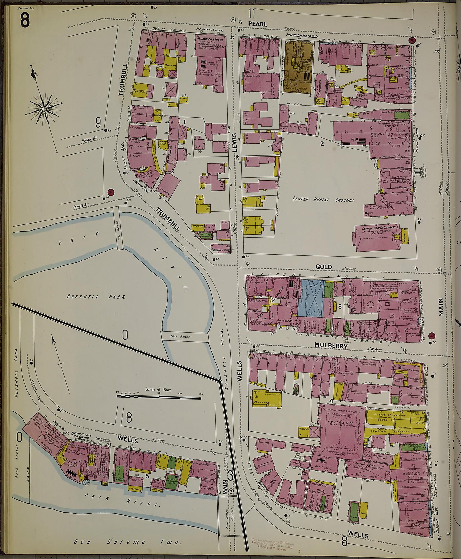 This old map of Hartford, Hartford County, Connecticut was created by Sanborn Map Company in 1900