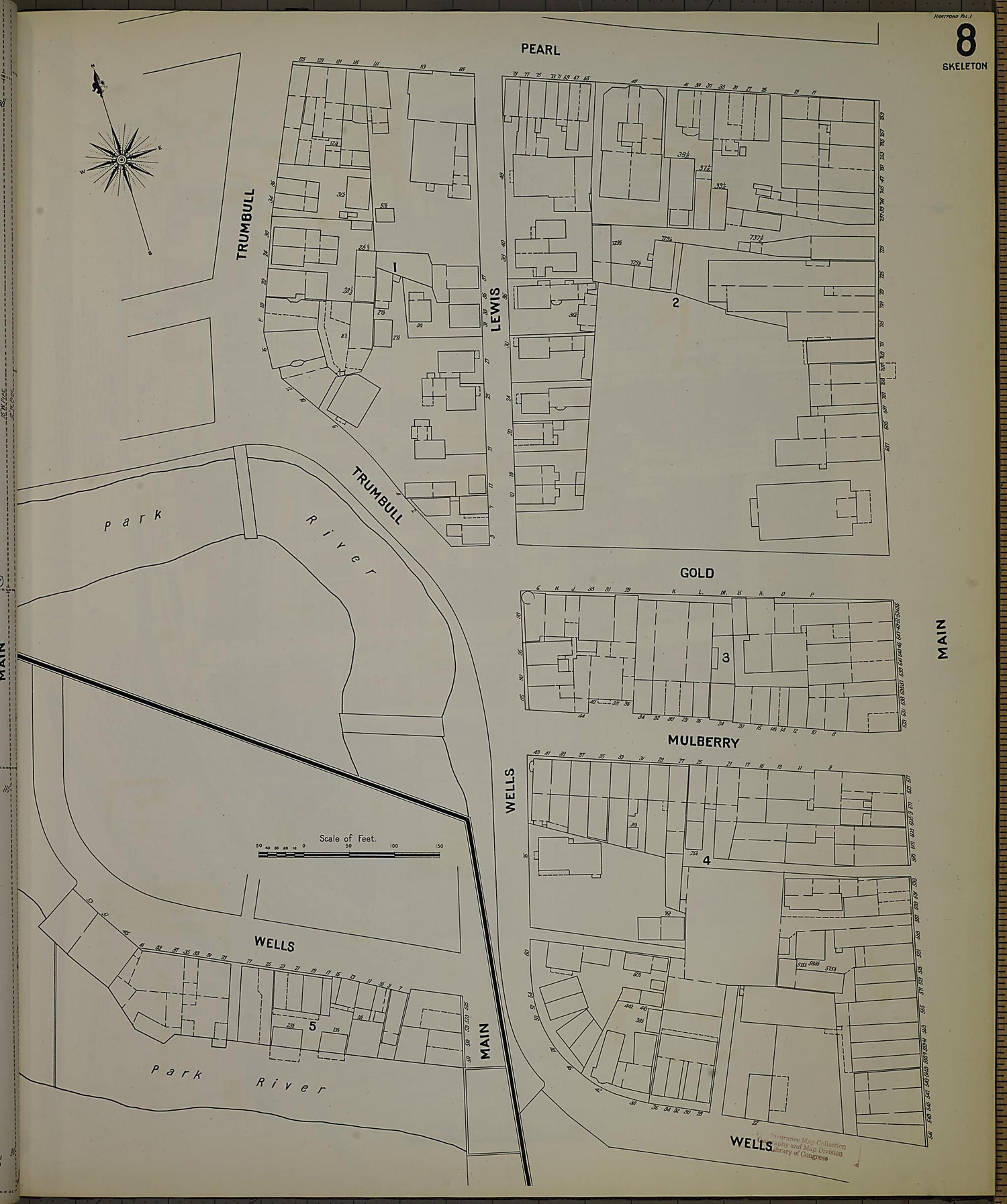 This old map of Hartford, Hartford County, Connecticut was created by Sanborn Map Company in 1900