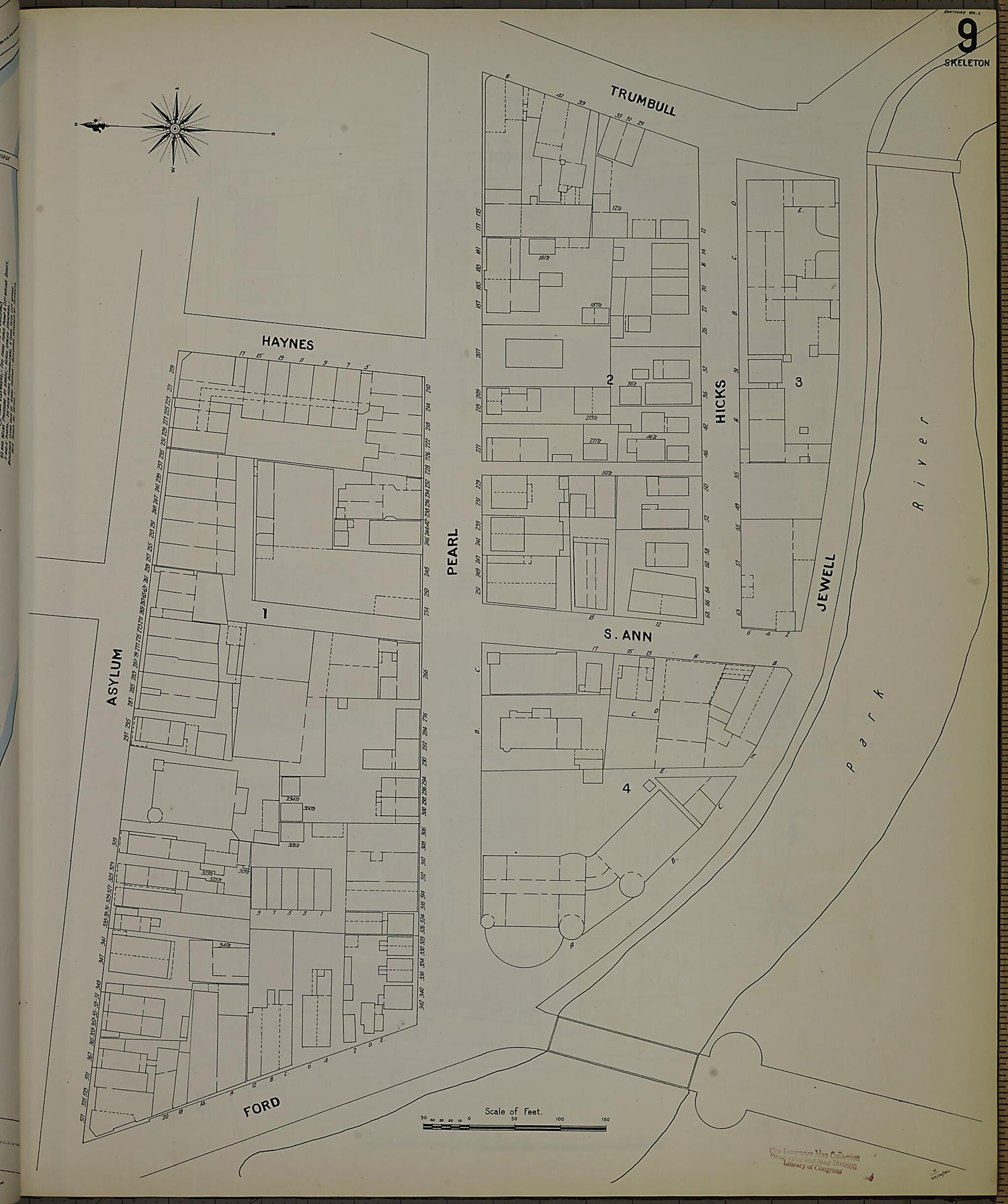 This old map of Hartford, Hartford County, Connecticut was created by Sanborn Map Company in 1900