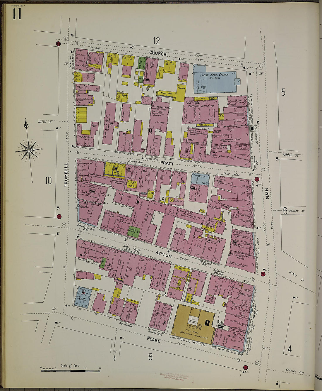 This old map of Hartford, Hartford County, Connecticut was created by Sanborn Map Company in 1900