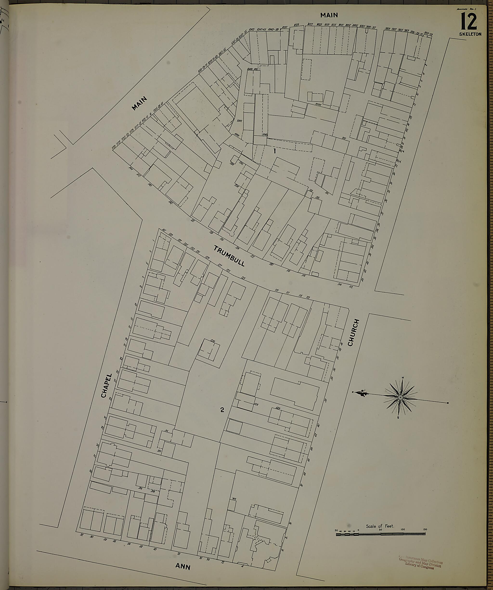This old map of Hartford, Hartford County, Connecticut was created by Sanborn Map Company in 1900