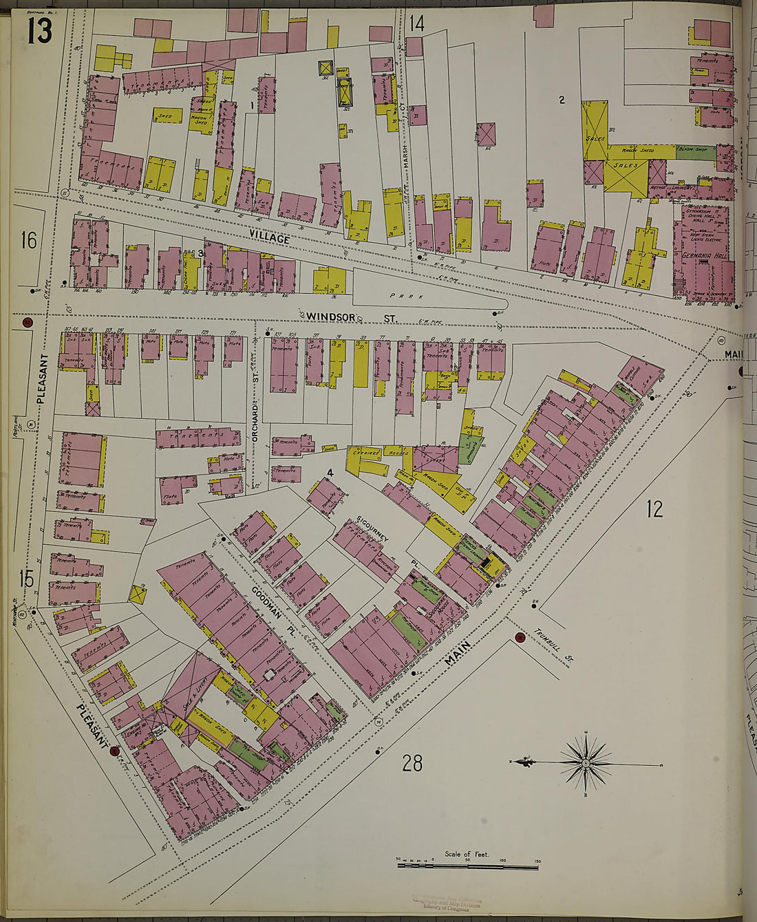 This old map of Hartford, Hartford County, Connecticut was created by Sanborn Map Company in 1900