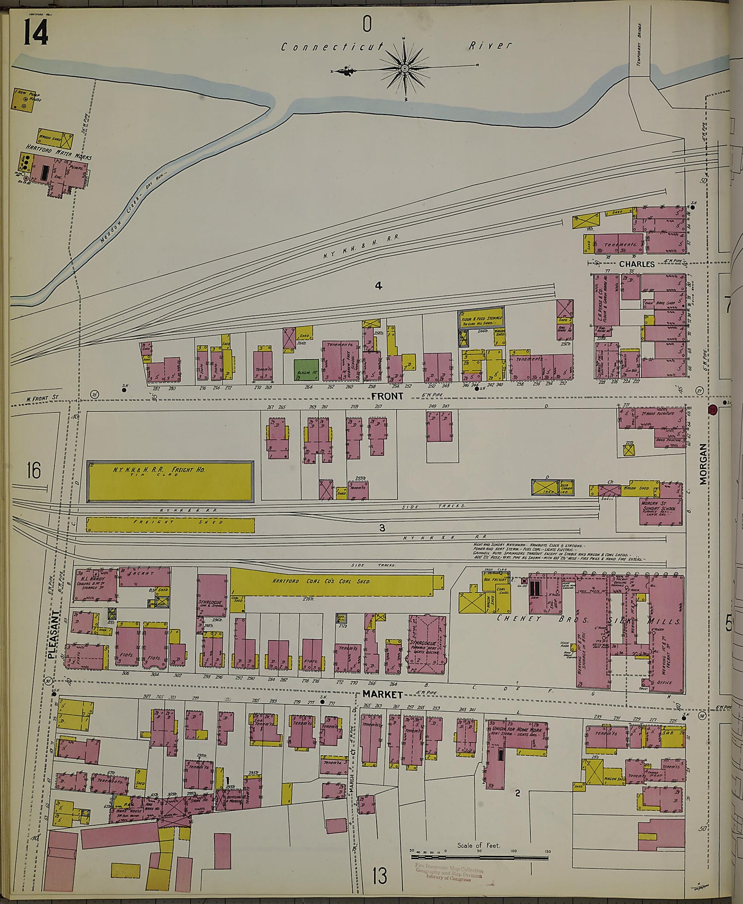 This old map of Hartford, Hartford County, Connecticut was created by Sanborn Map Company in 1900