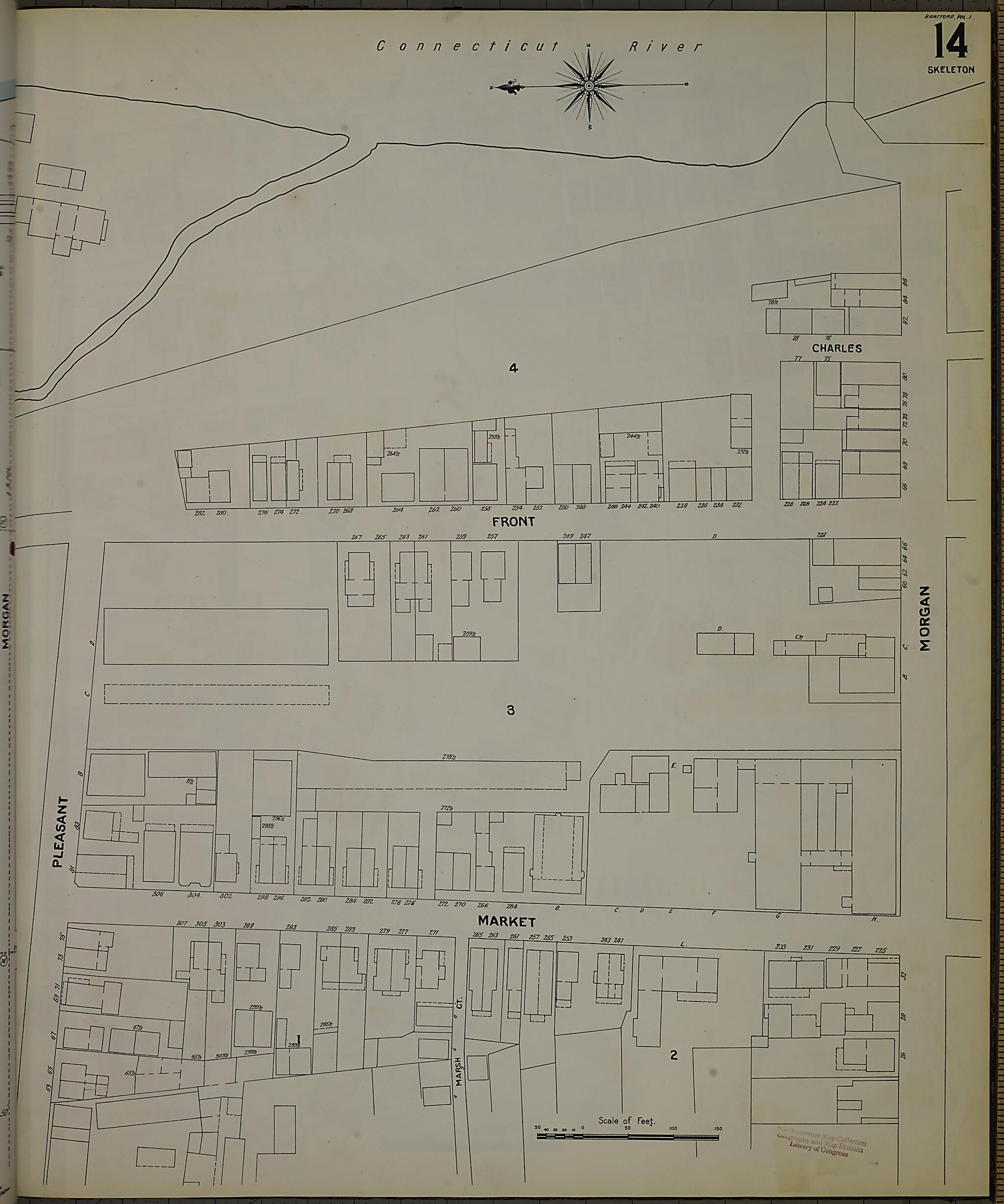 This old map of Hartford, Hartford County, Connecticut was created by Sanborn Map Company in 1900