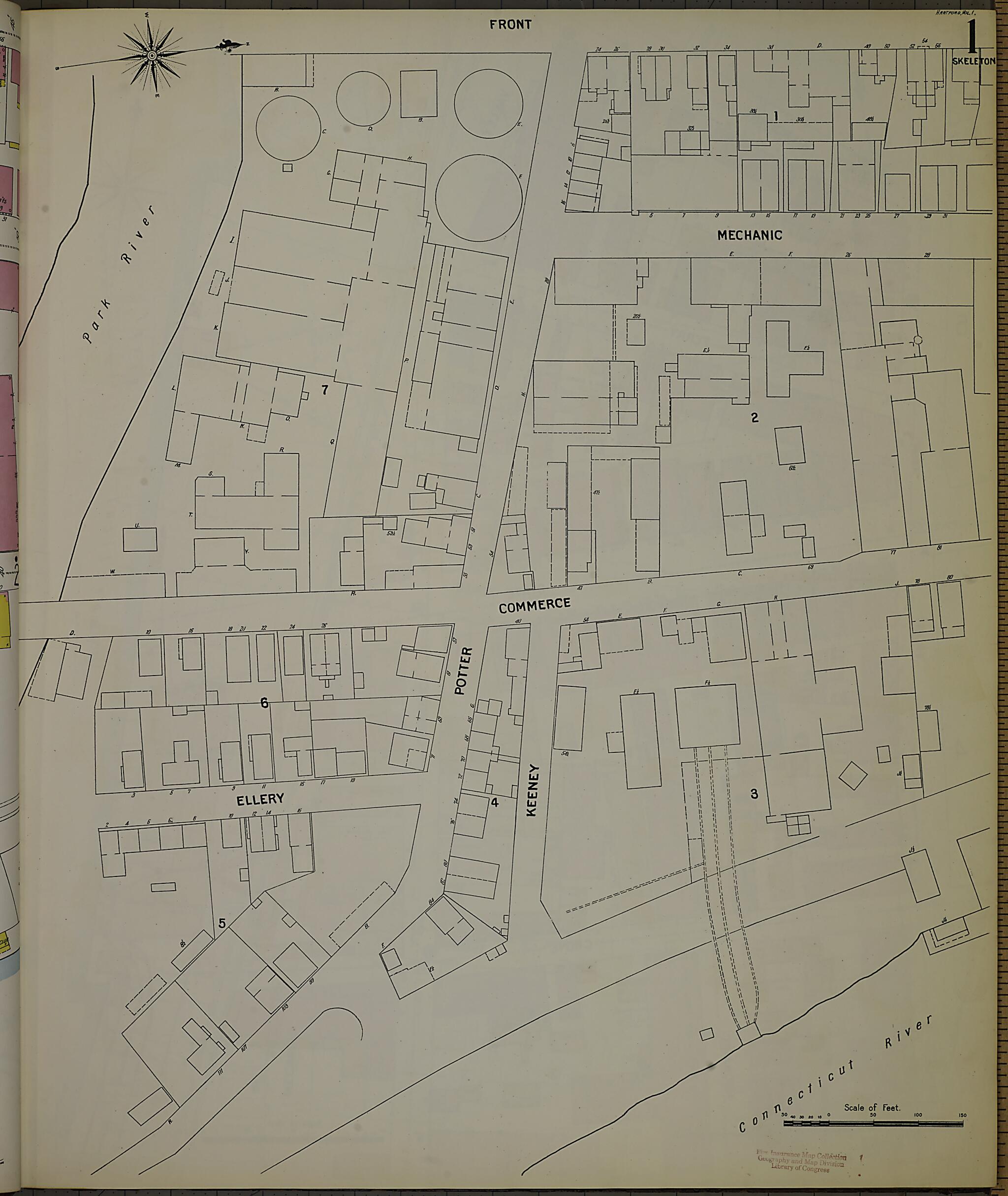 This old map of Hartford, Hartford County, Connecticut was created by Sanborn Map Company in 1900