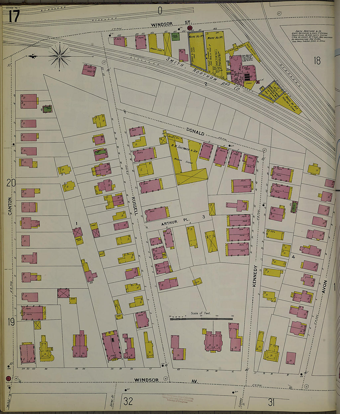 This old map of Hartford, Hartford County, Connecticut was created by Sanborn Map Company in 1900