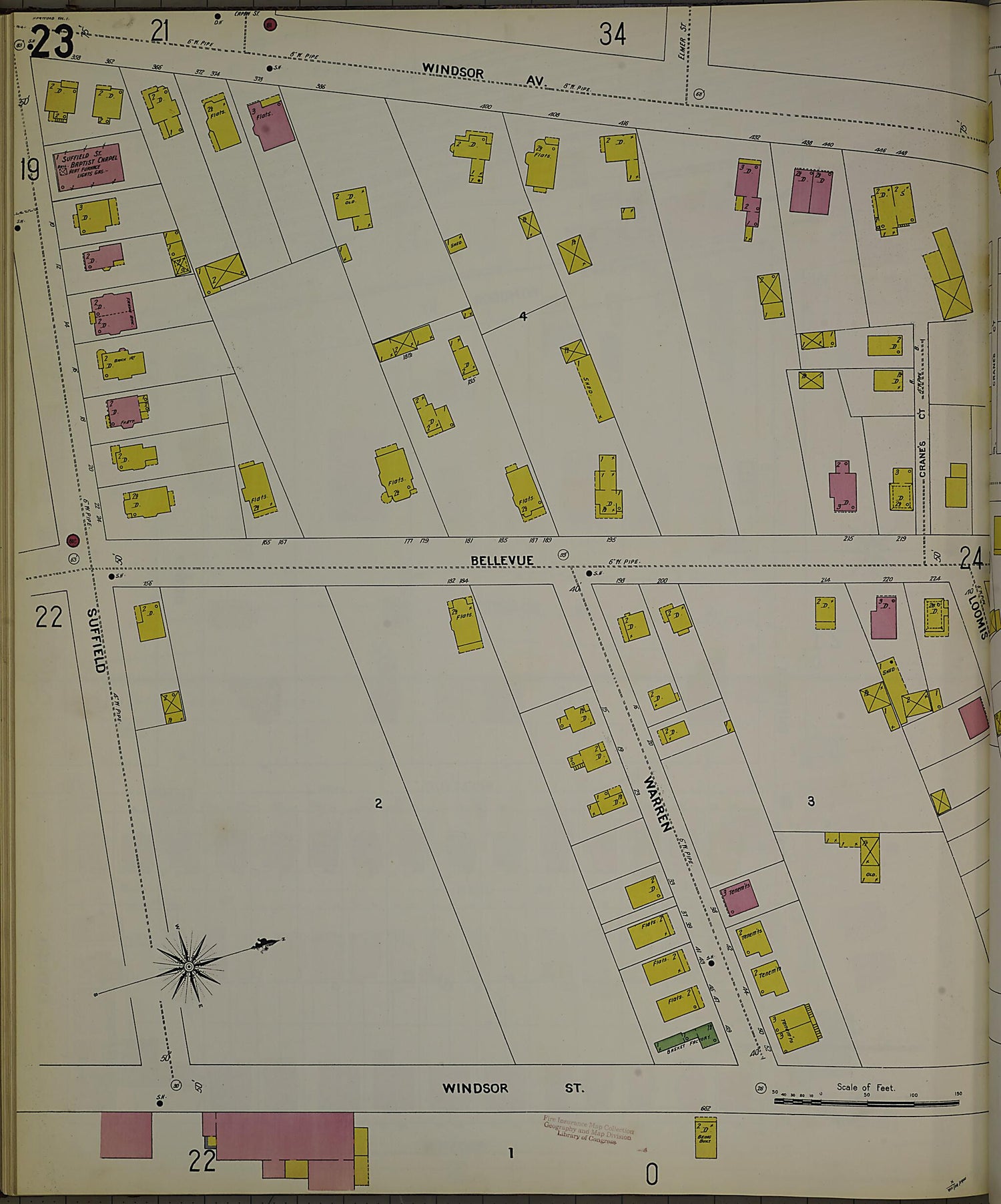 This old map of Hartford, Hartford County, Connecticut was created by Sanborn Map Company in 1900