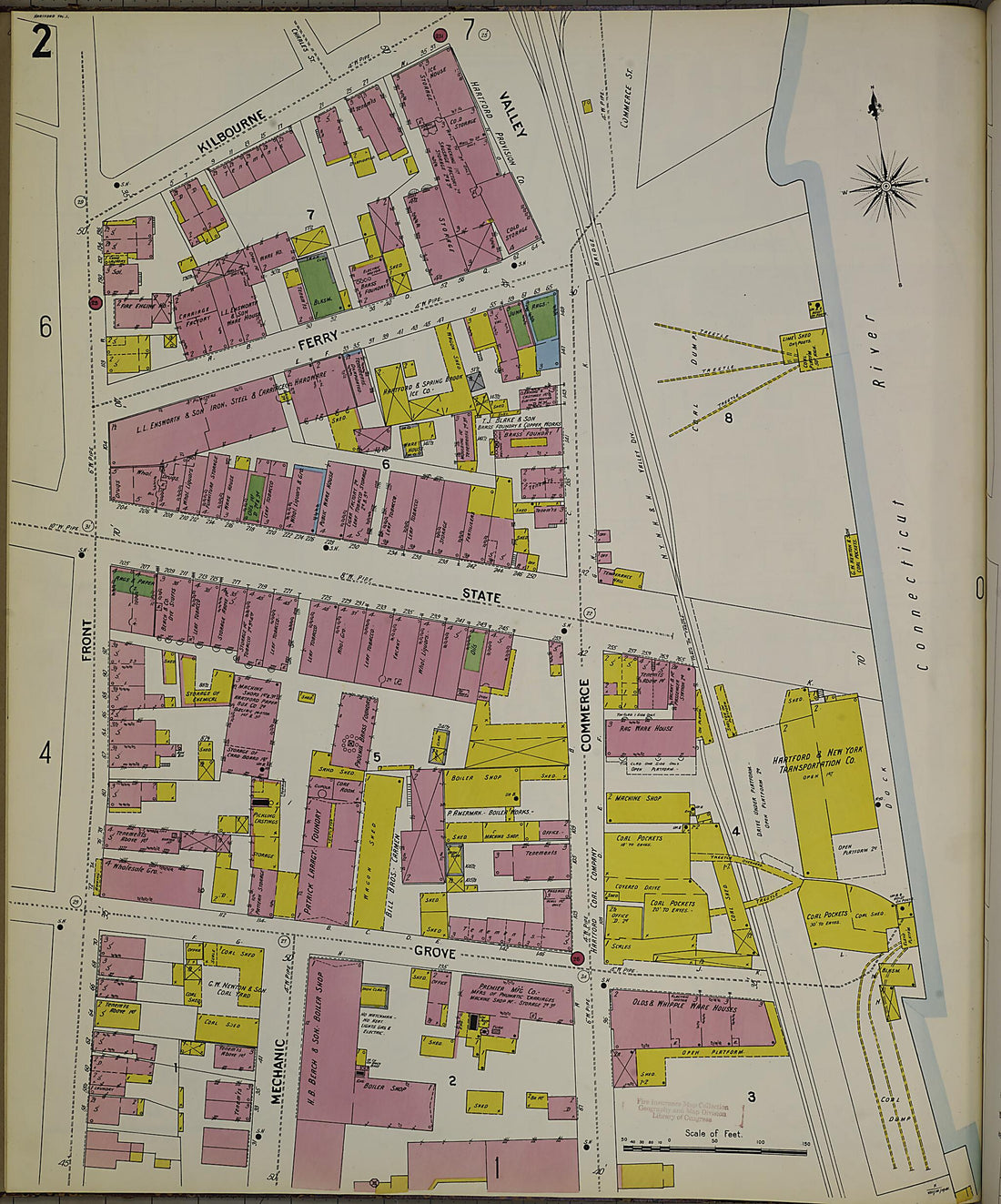 This old map of Hartford, Hartford County, Connecticut was created by Sanborn Map Company in 1900