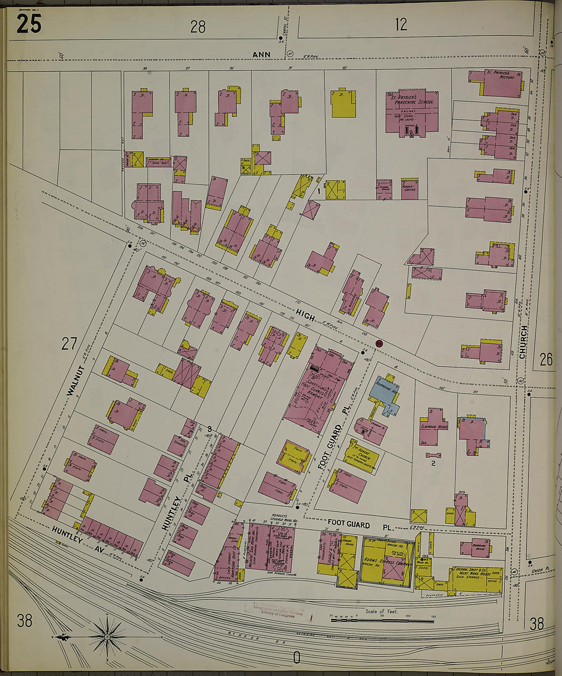 This old map of Hartford, Hartford County, Connecticut was created by Sanborn Map Company in 1900