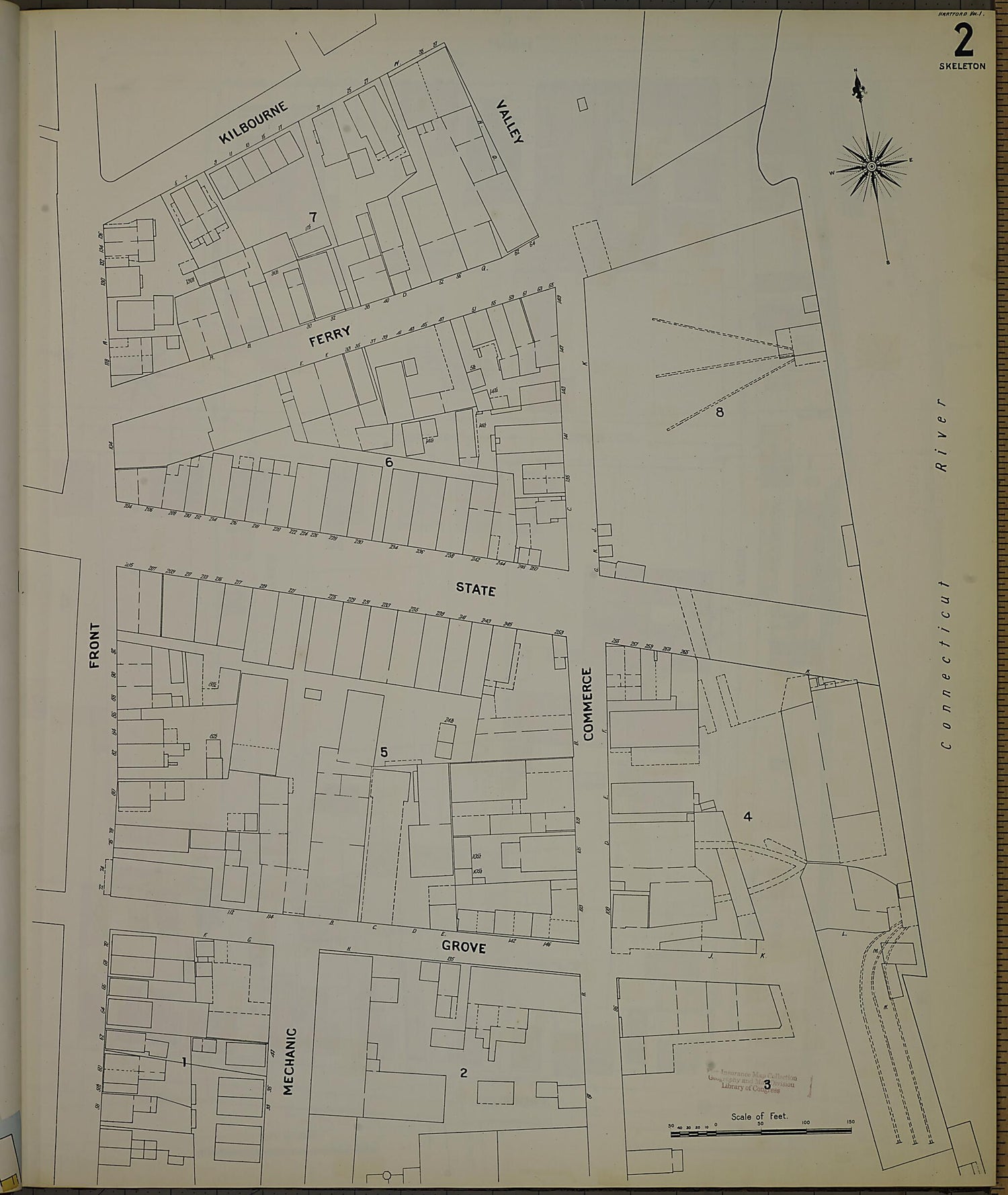 This old map of Hartford, Hartford County, Connecticut was created by Sanborn Map Company in 1900