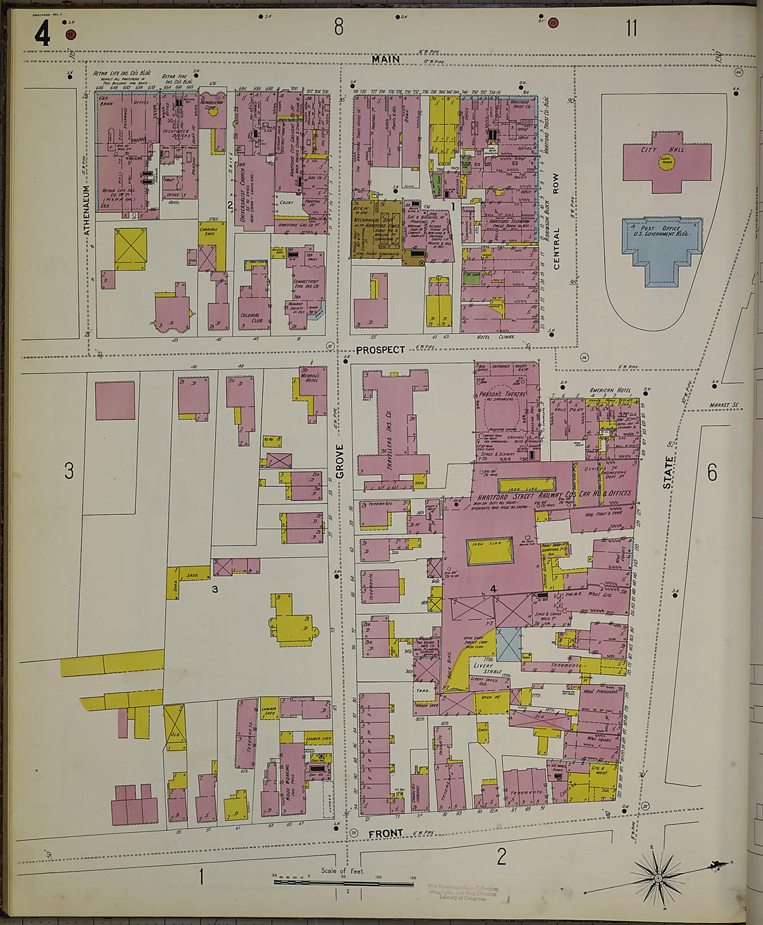 This old map of Hartford, Hartford County, Connecticut was created by Sanborn Map Company in 1900