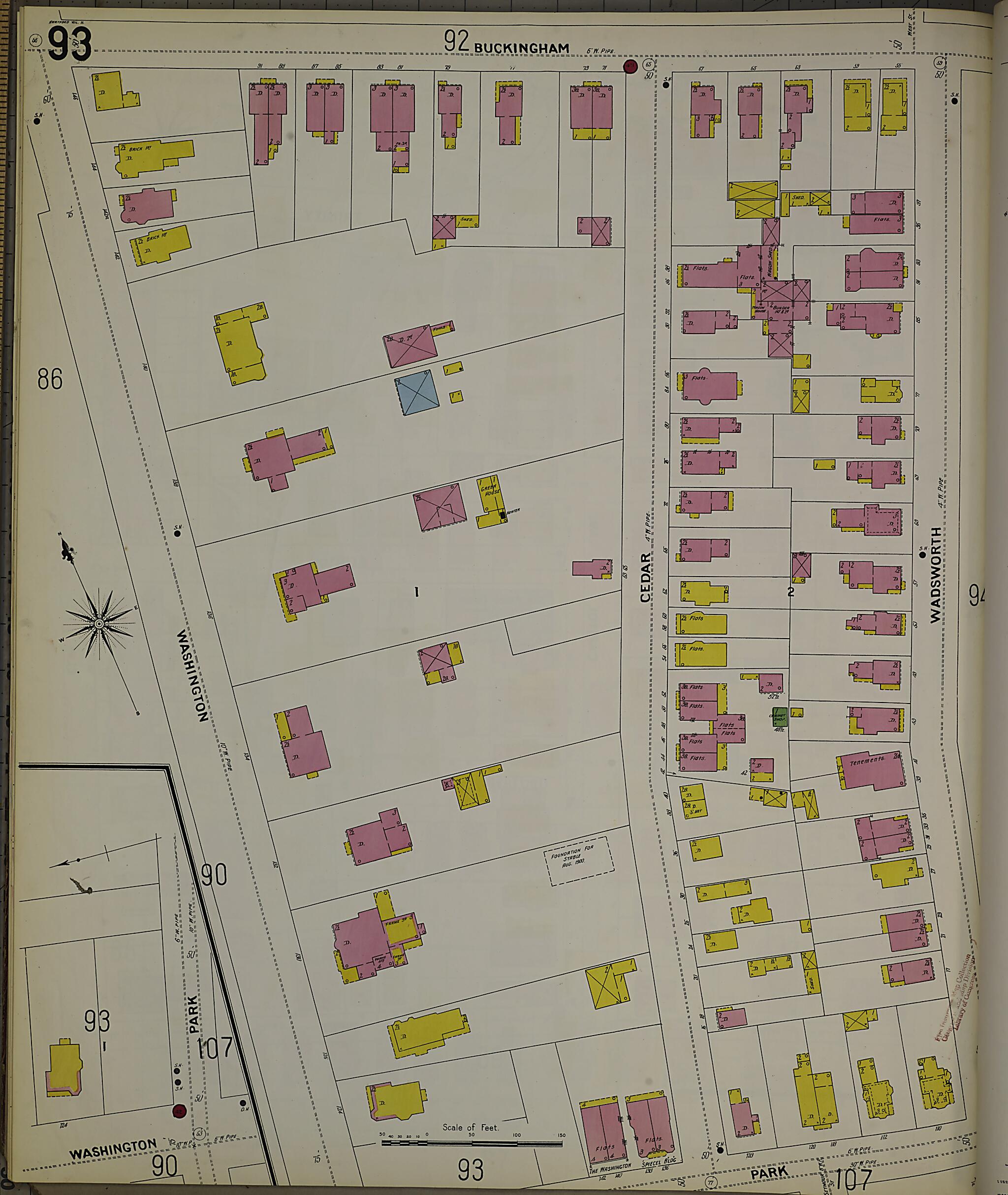 This old map of Hartford, Hartford County, Connecticut was created by Sanborn Map Company in 1900