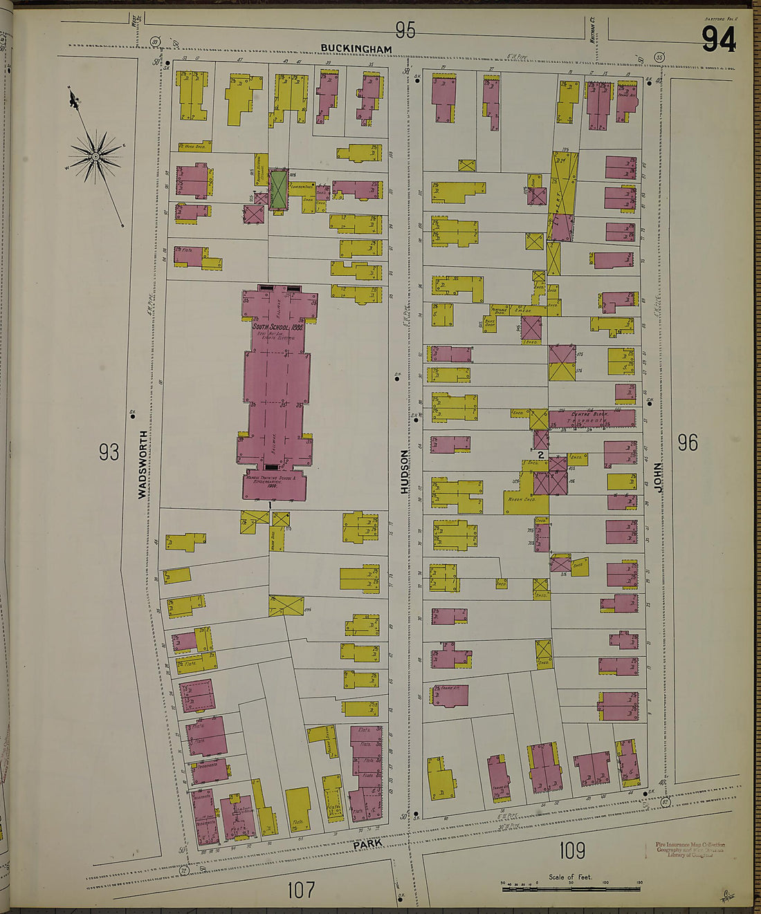 This old map of Hartford, Hartford County, Connecticut was created by Sanborn Map Company in 1900