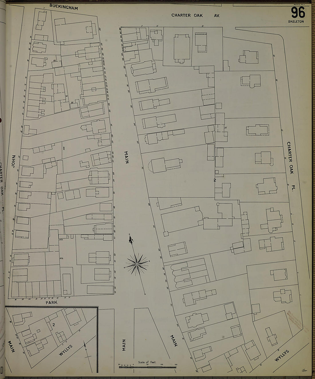 This old map of Hartford, Hartford County, Connecticut was created by Sanborn Map Company in 1900