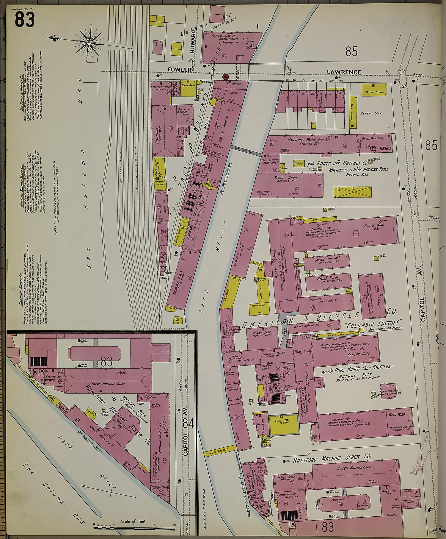 This old map of Hartford, Hartford County, Connecticut was created by Sanborn Map Company in 1900