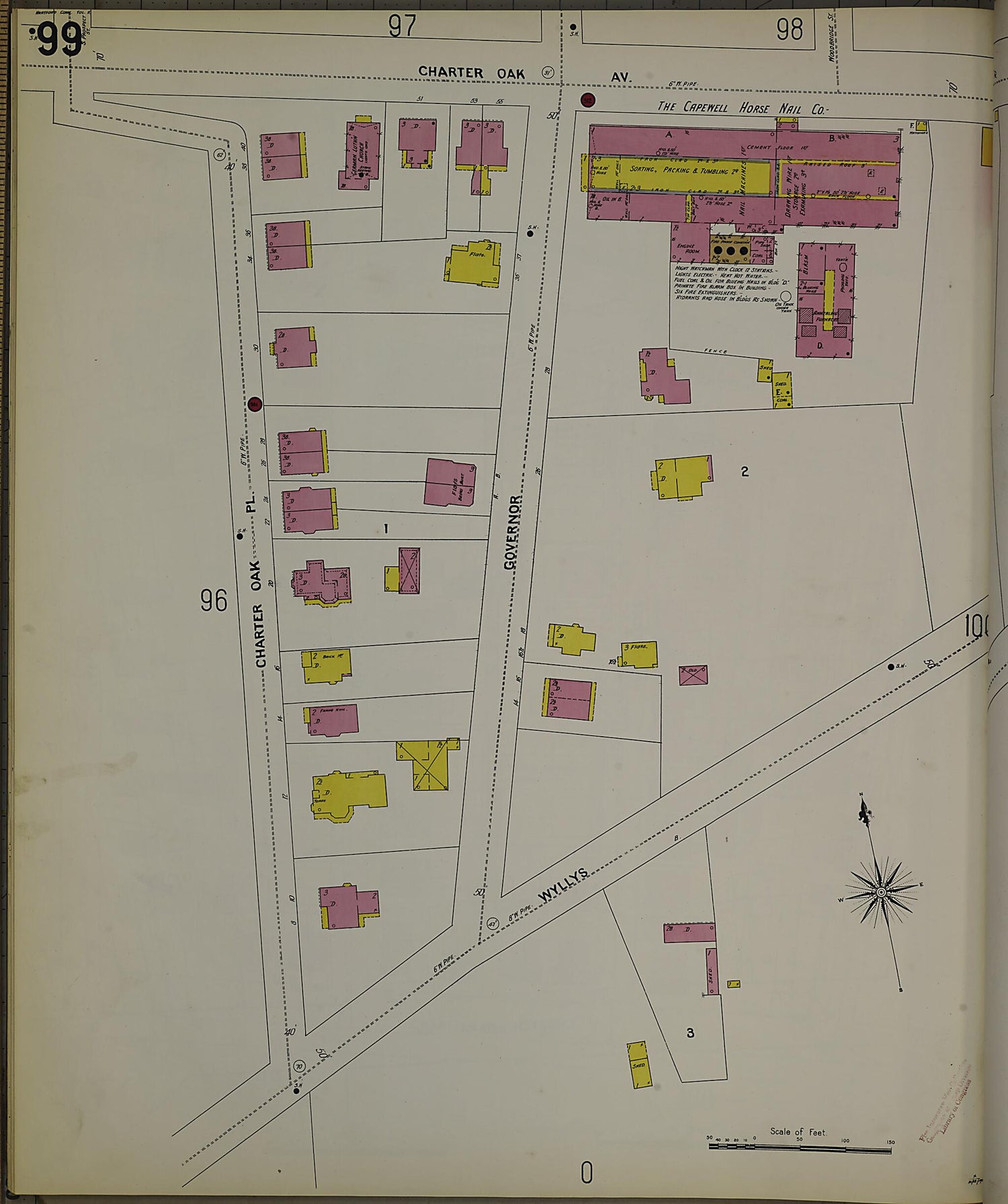 This old map of Hartford, Hartford County, Connecticut was created by Sanborn Map Company in 1900