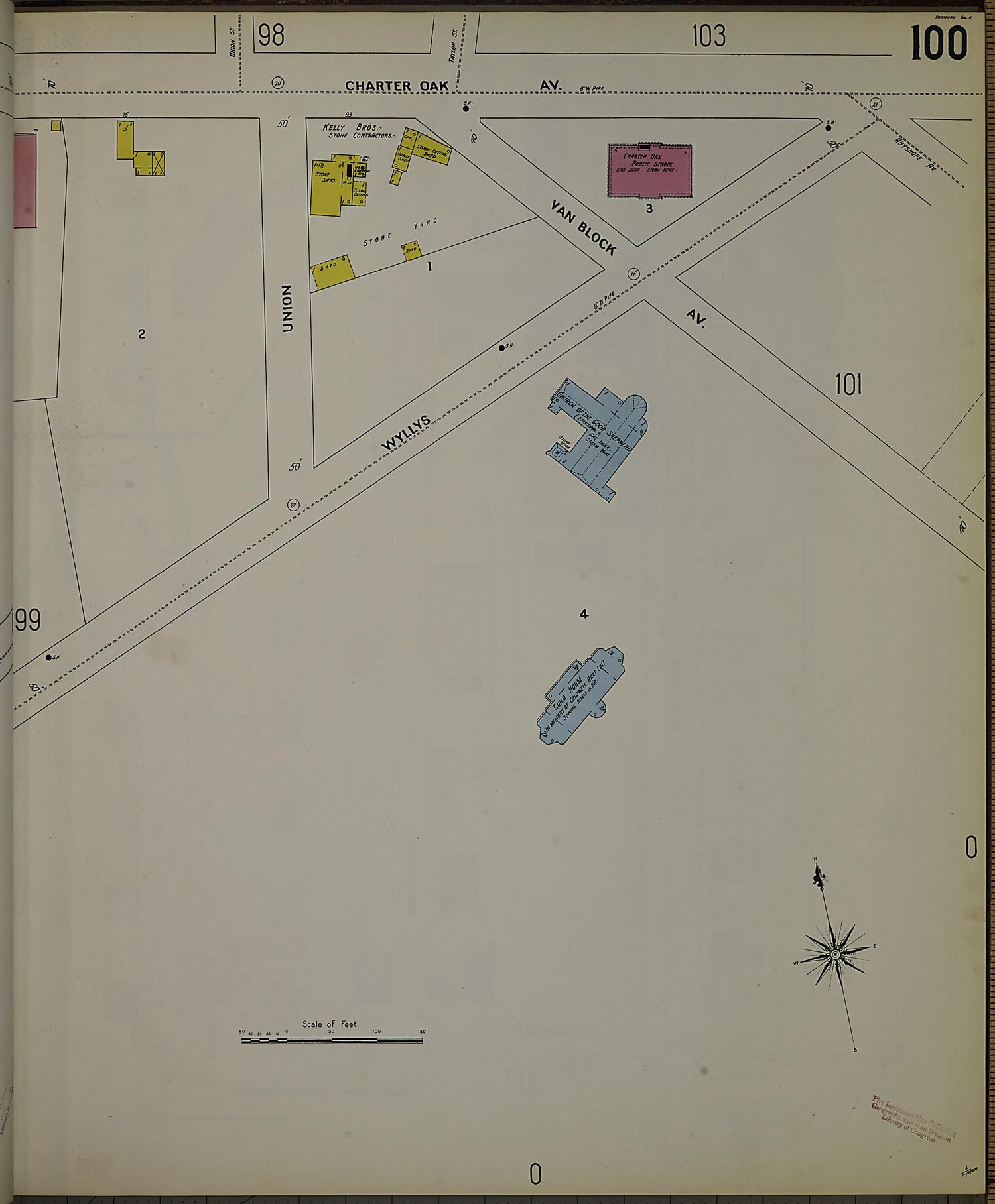 This old map of Hartford, Hartford County, Connecticut was created by Sanborn Map Company in 1900