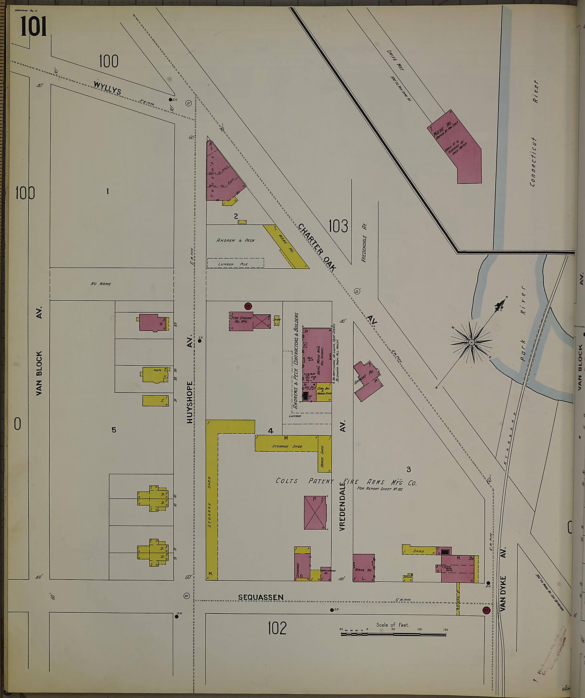 This old map of Hartford, Hartford County, Connecticut was created by Sanborn Map Company in 1900