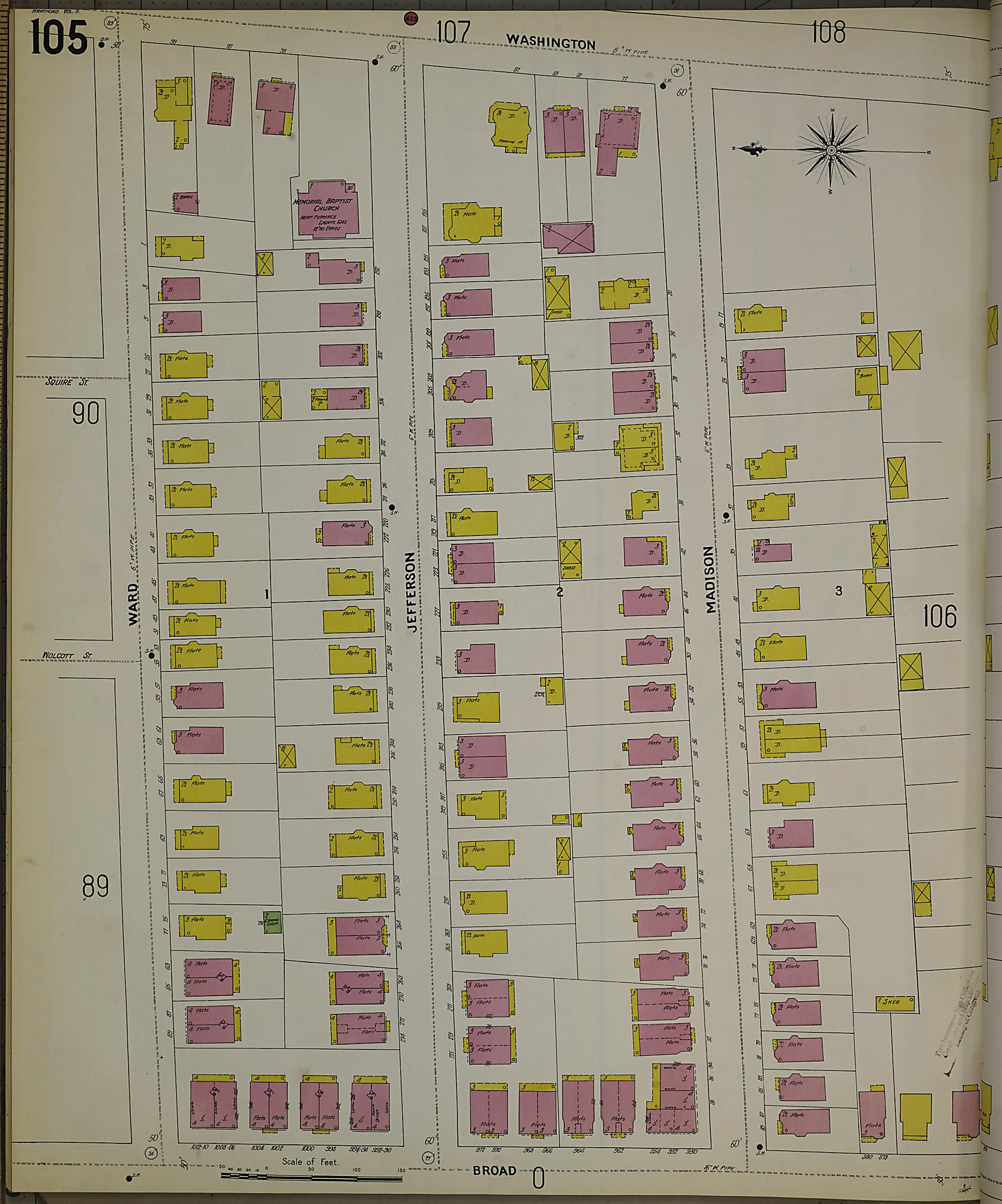 This old map of Hartford, Hartford County, Connecticut was created by Sanborn Map Company in 1900