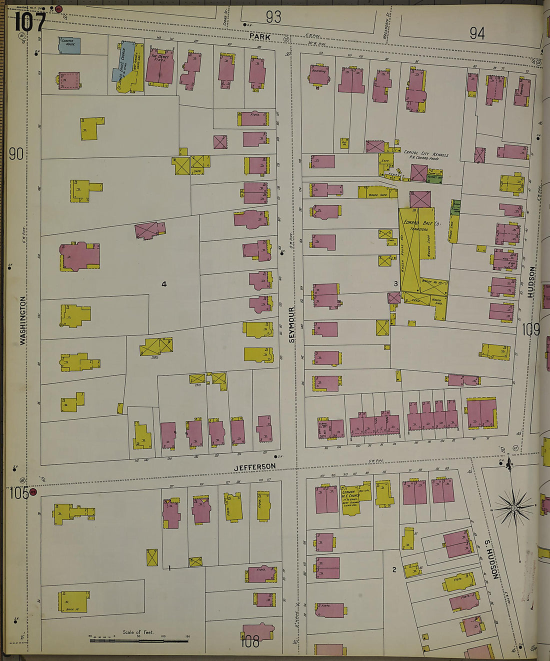 This old map of Hartford, Hartford County, Connecticut was created by Sanborn Map Company in 1900