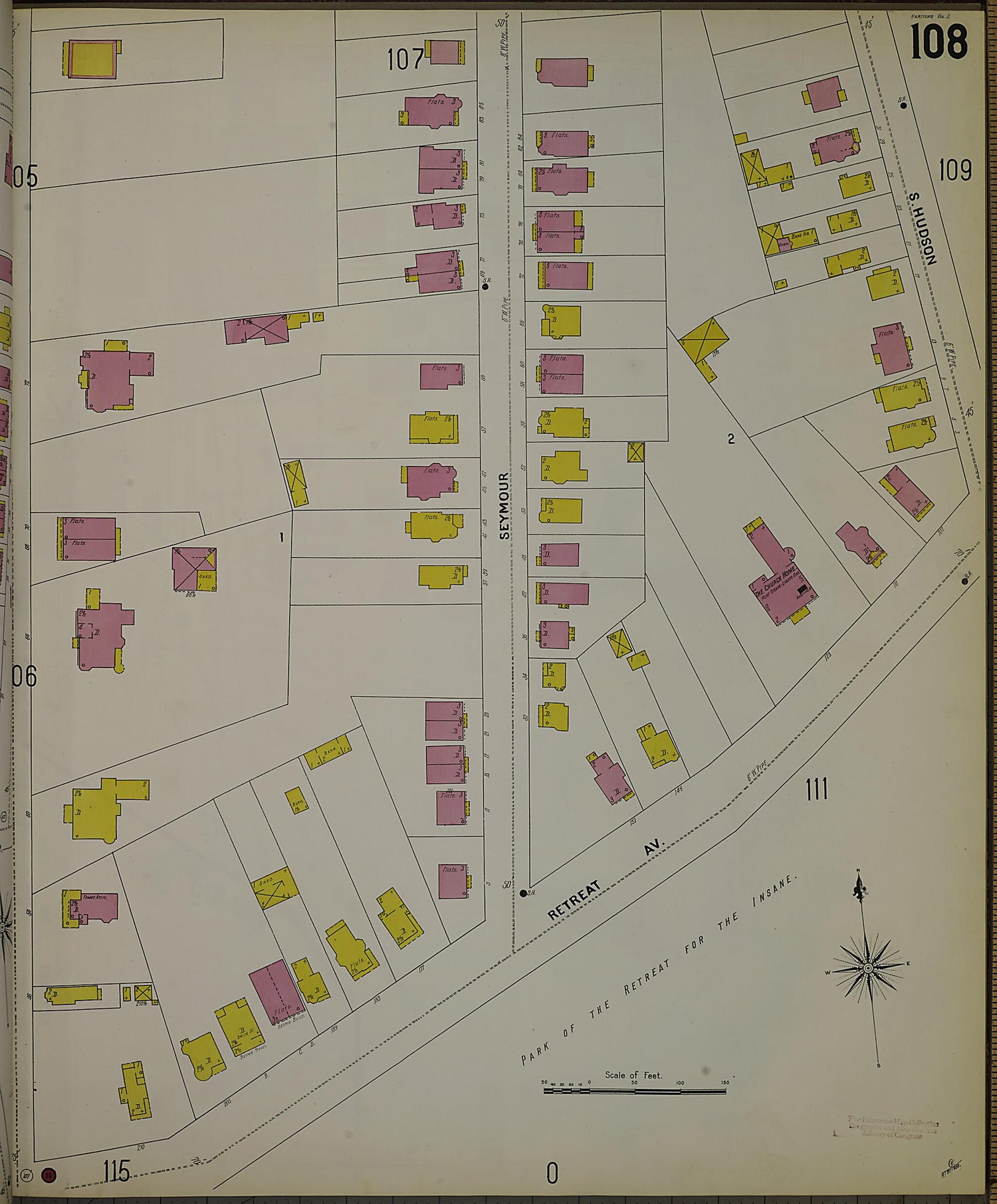 This old map of Hartford, Hartford County, Connecticut was created by Sanborn Map Company in 1900
